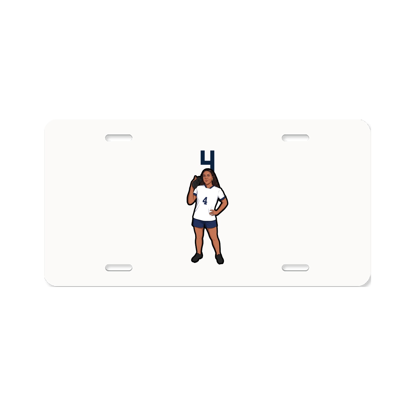 License Plate — Number Top in Classic