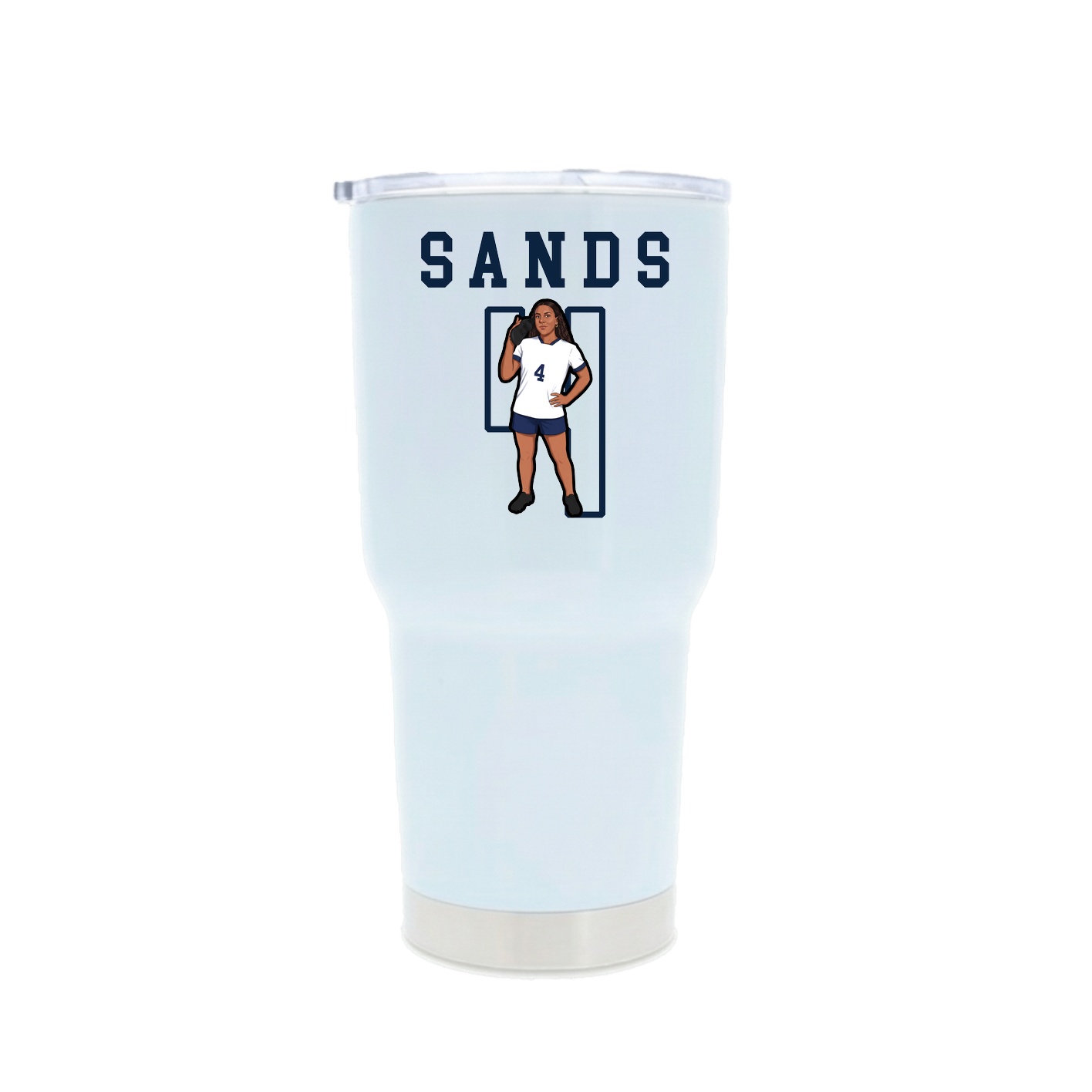 30oz Stainless Steel Tumbler — Shirsey in White