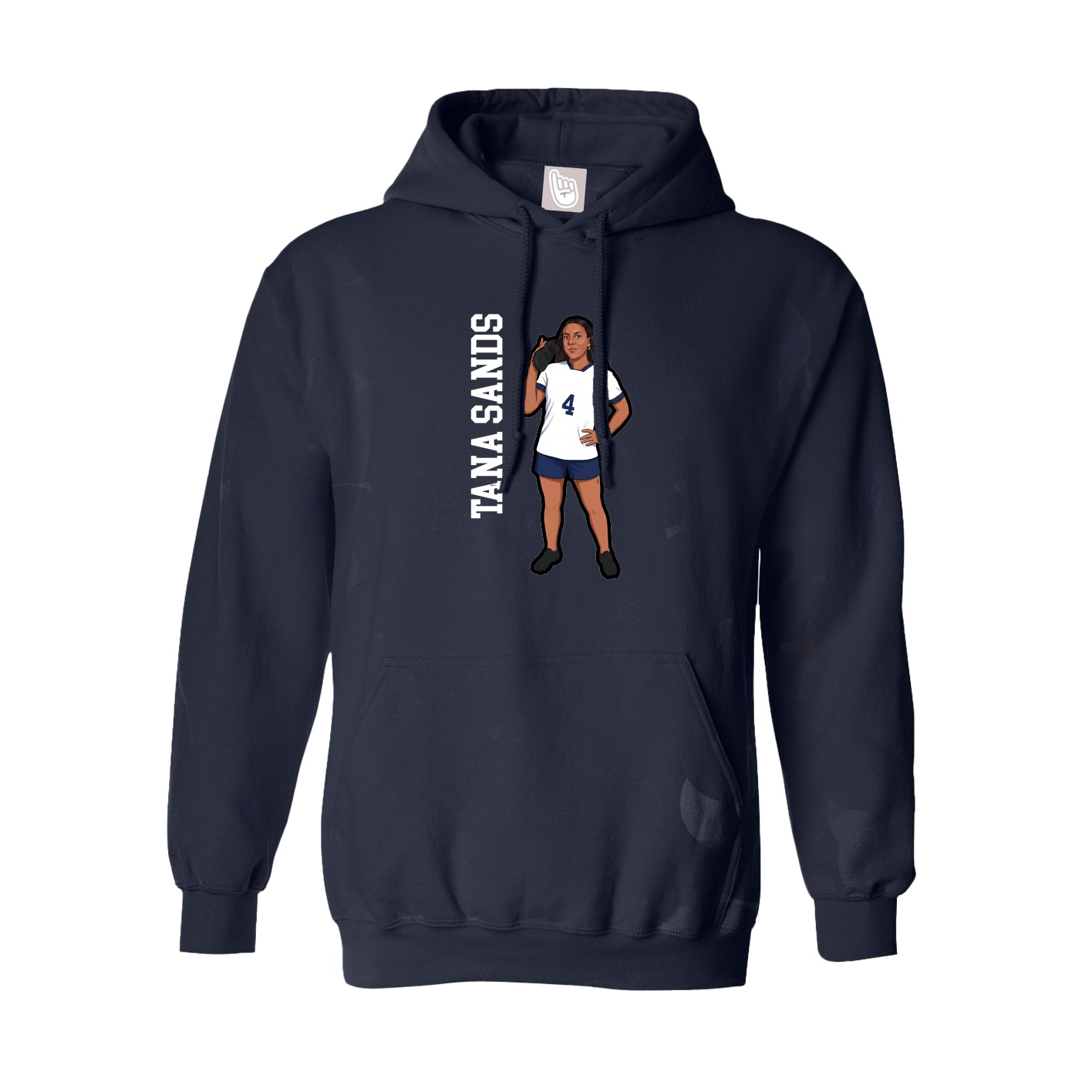 Youth Hoodie — Name Vertical in Navy
