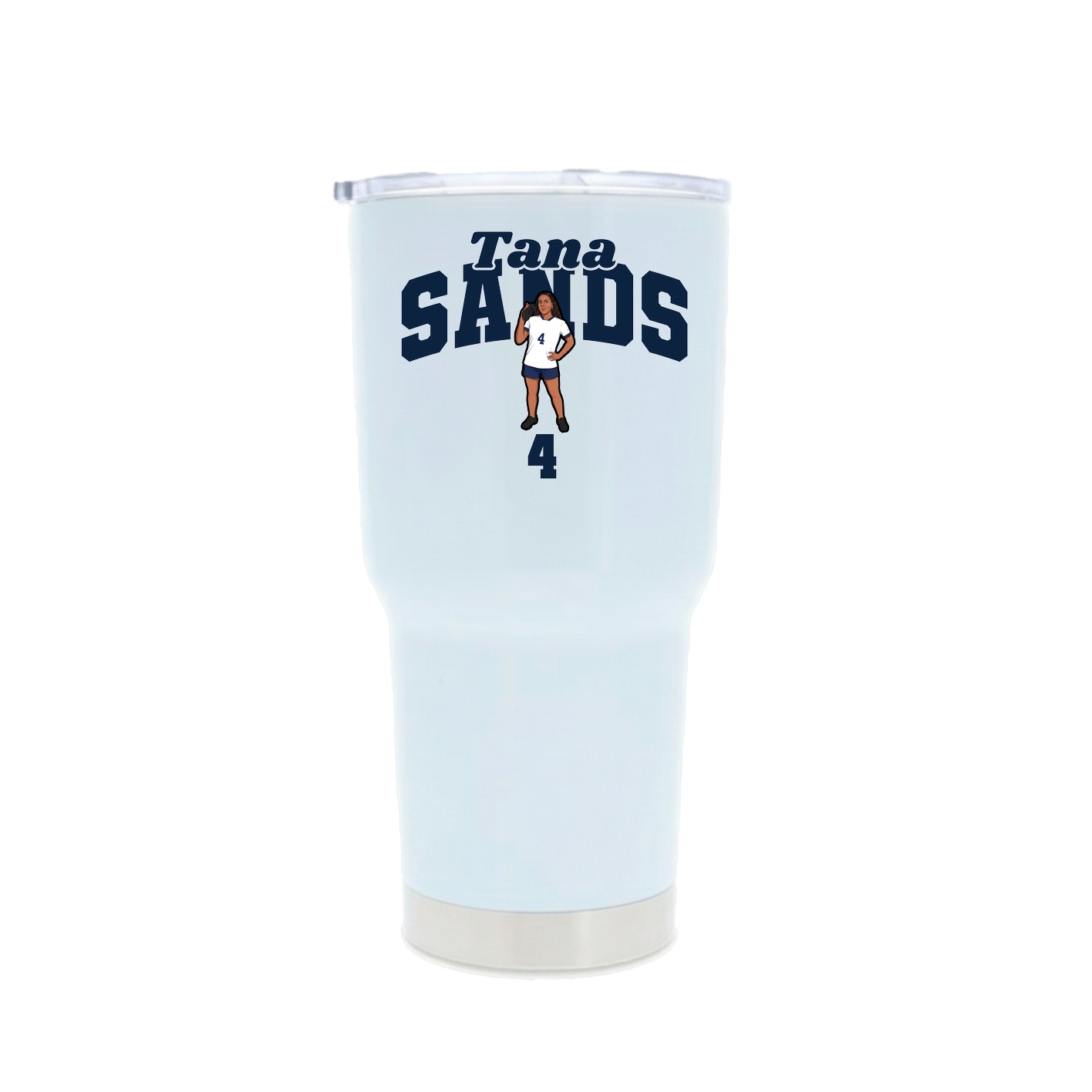 30oz Stainless Steel Tumbler — Signature Arch in White