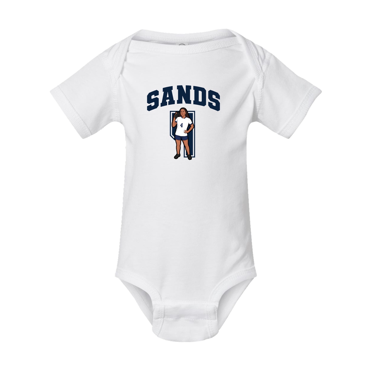 Baby Onesie — Number in White