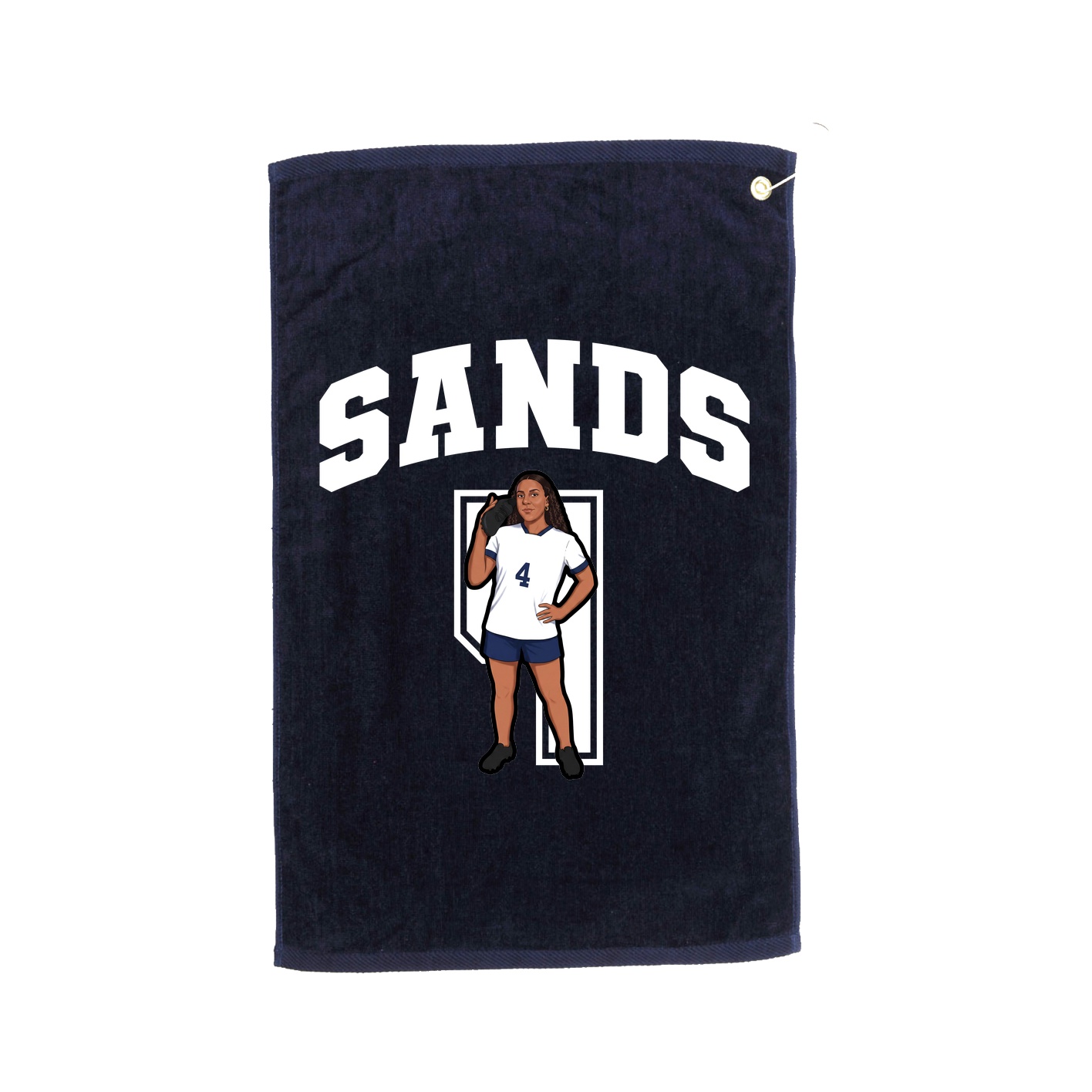 Golf Towel — Number in Navy