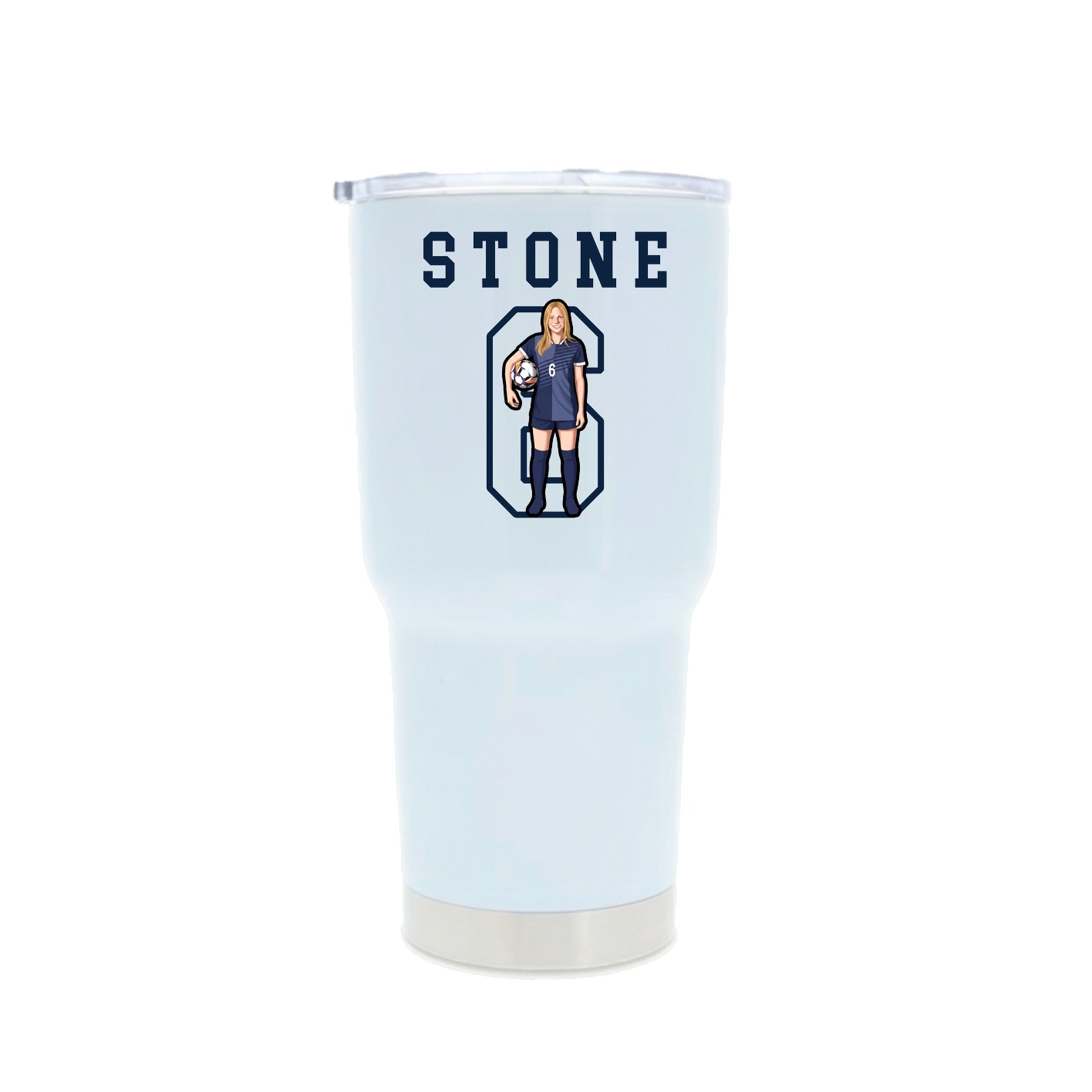 30oz Stainless Steel Tumbler — Shirsey in White