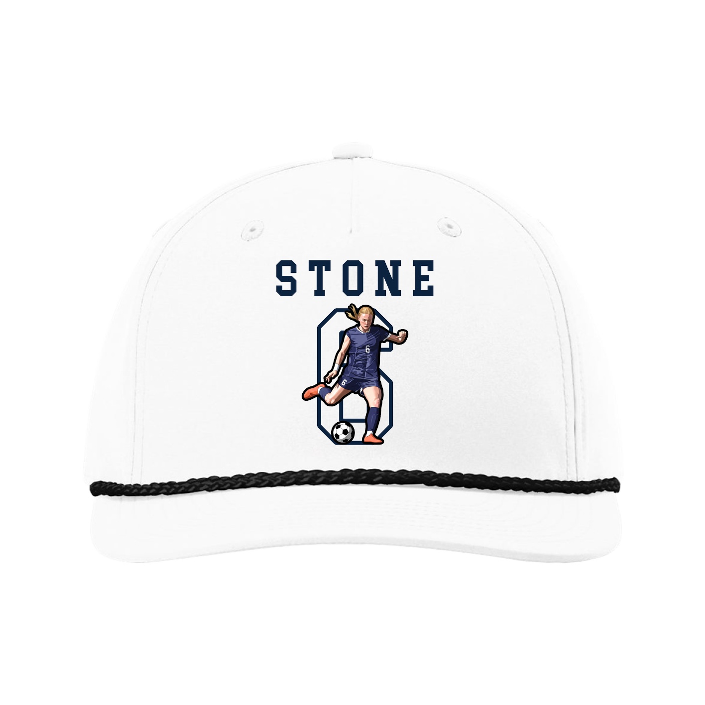 Five-Panel Classic Rope Cap — Shirsey in White
