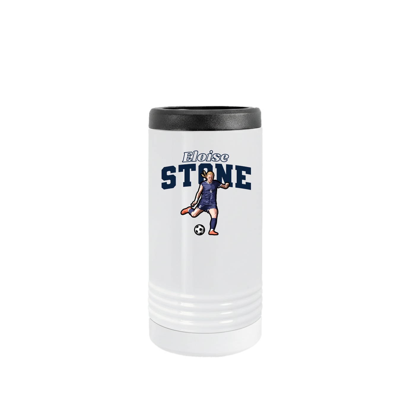 Slim Beverage Holder — Name Arch in White