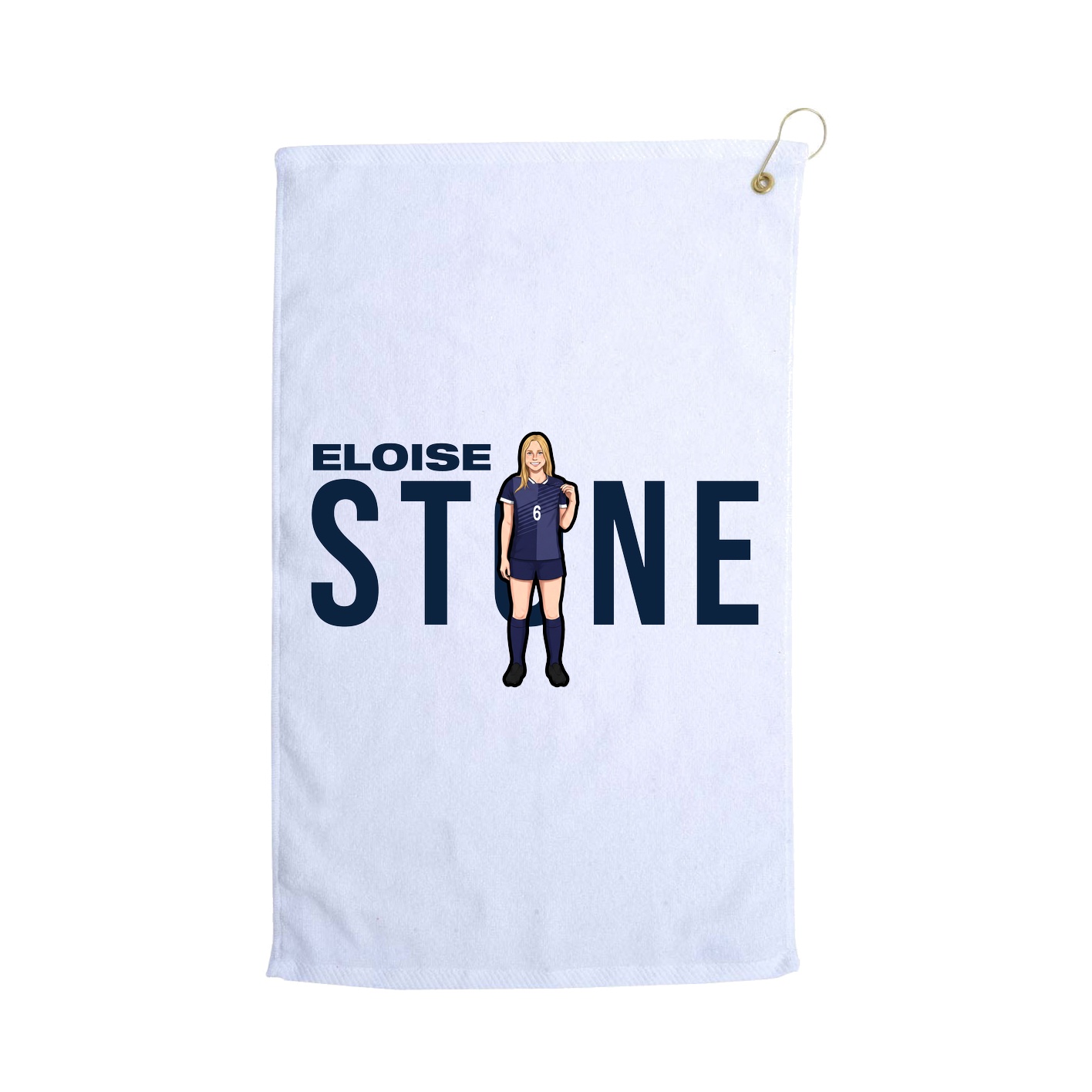 Golf Towel — Player Name in White