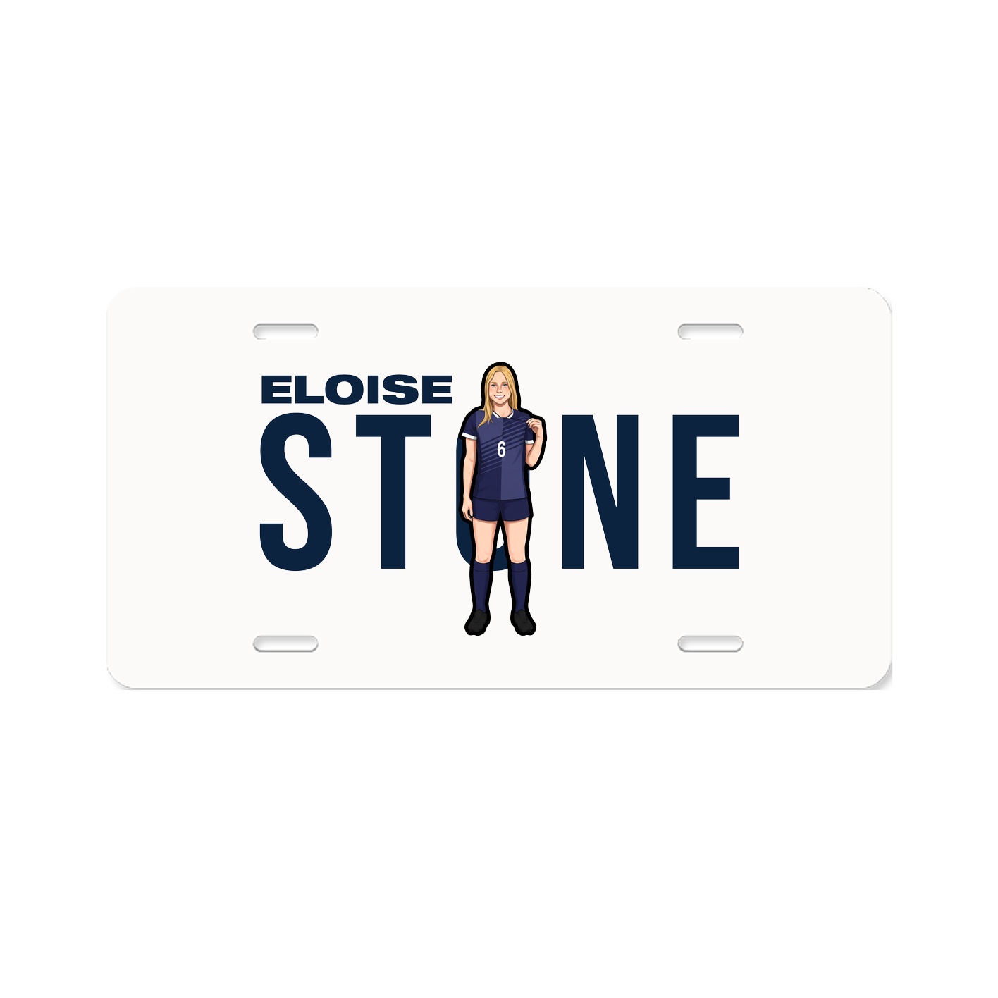License Plate — Player Name in Classic