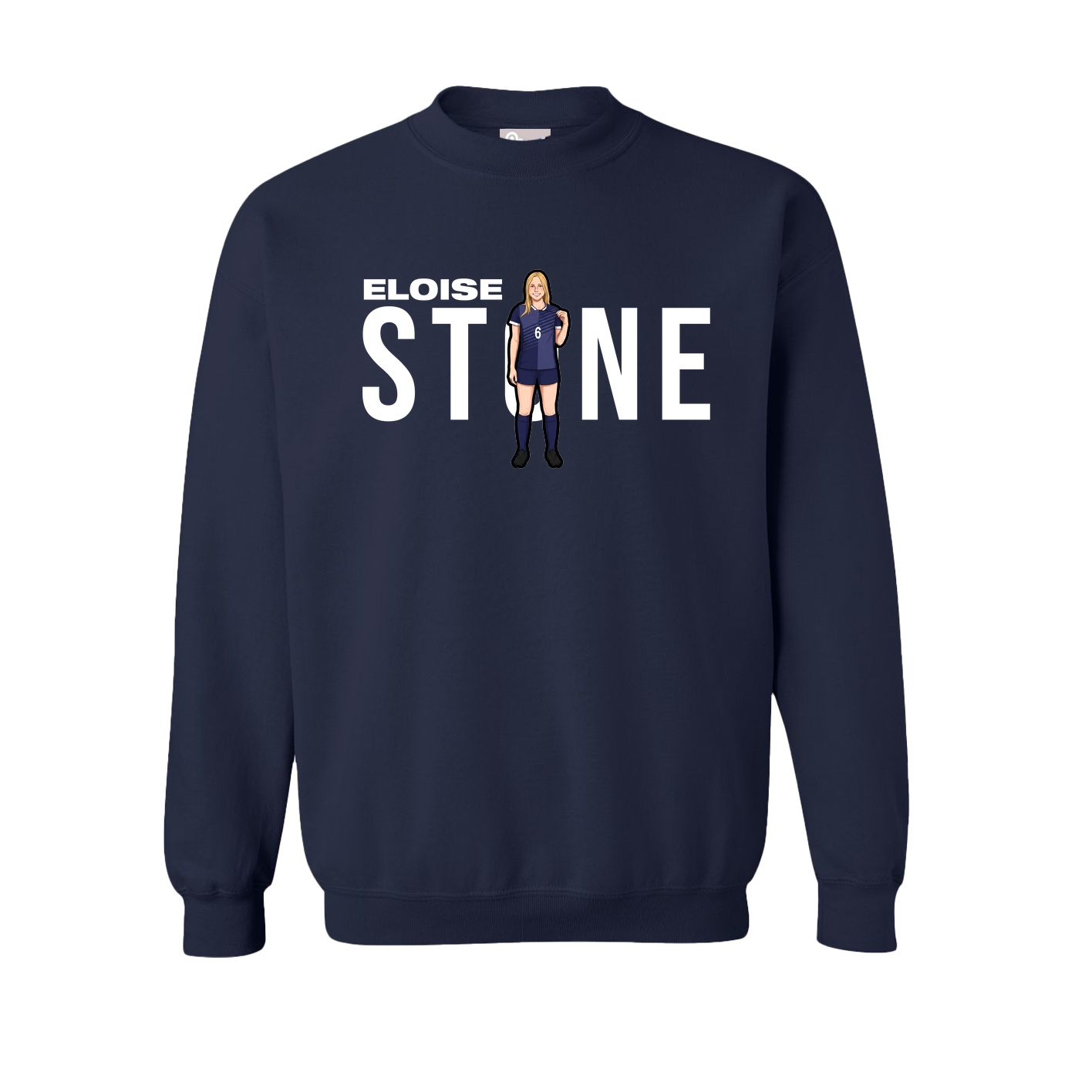 Fleece Crew — Player Name in Navy