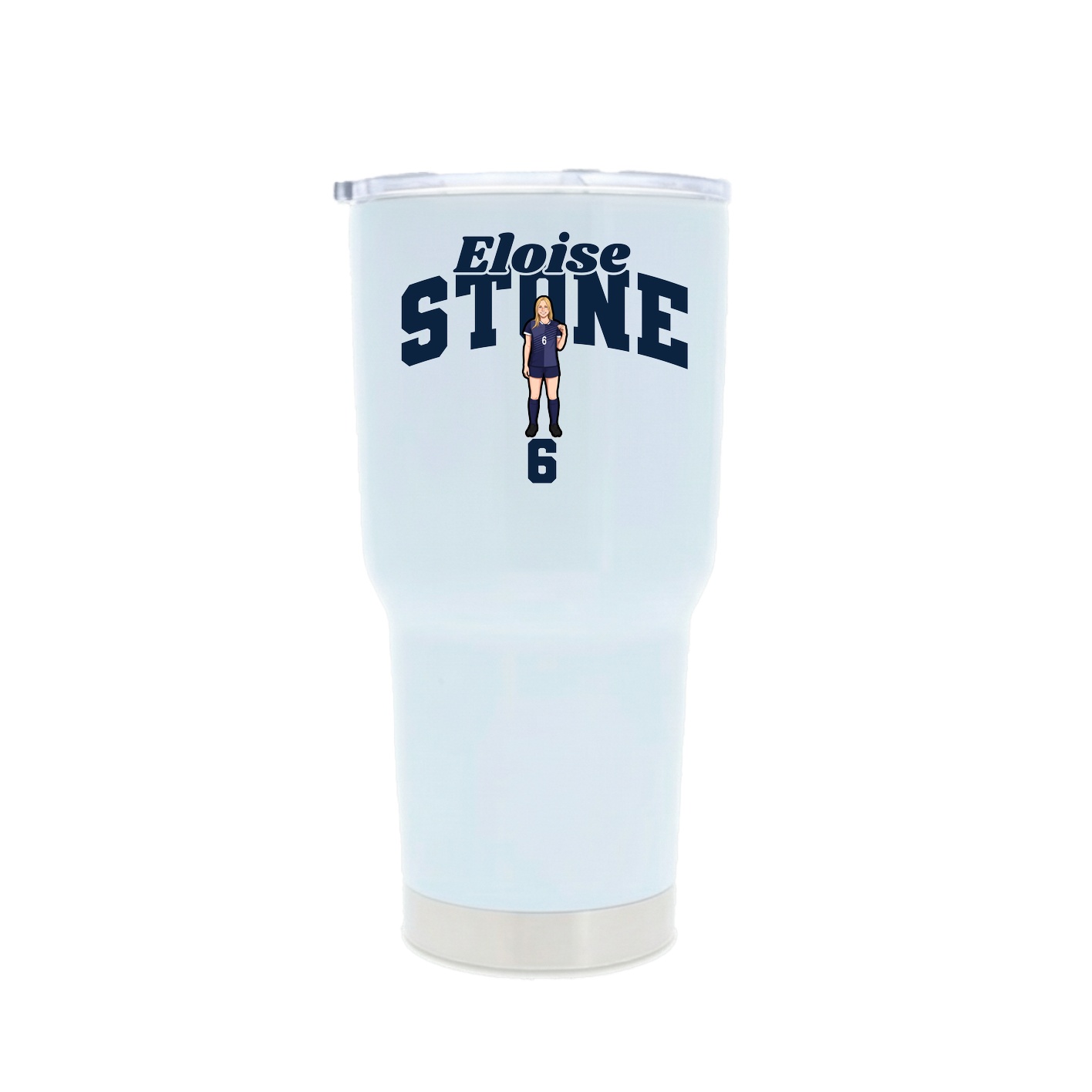 30oz Stainless Steel Tumbler — Signature Arch in White