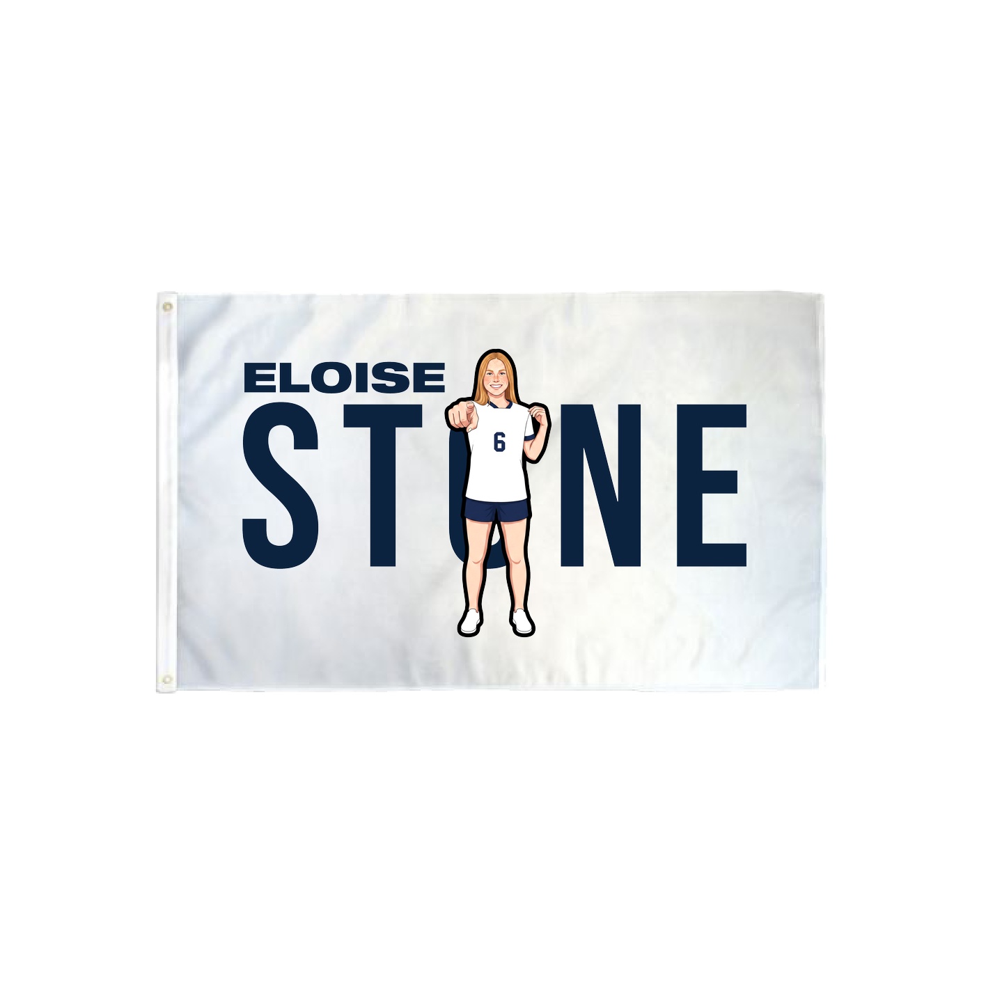 3x5 Flag — Player Name in Classic