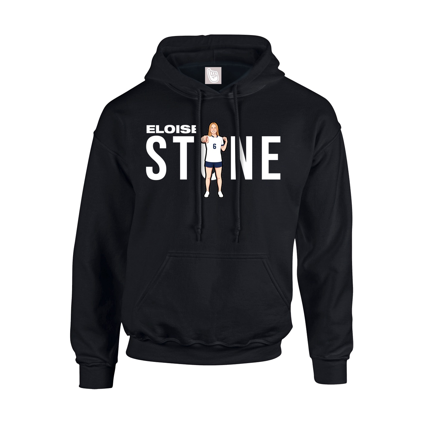 Youth Hoodie — Player Name in Black