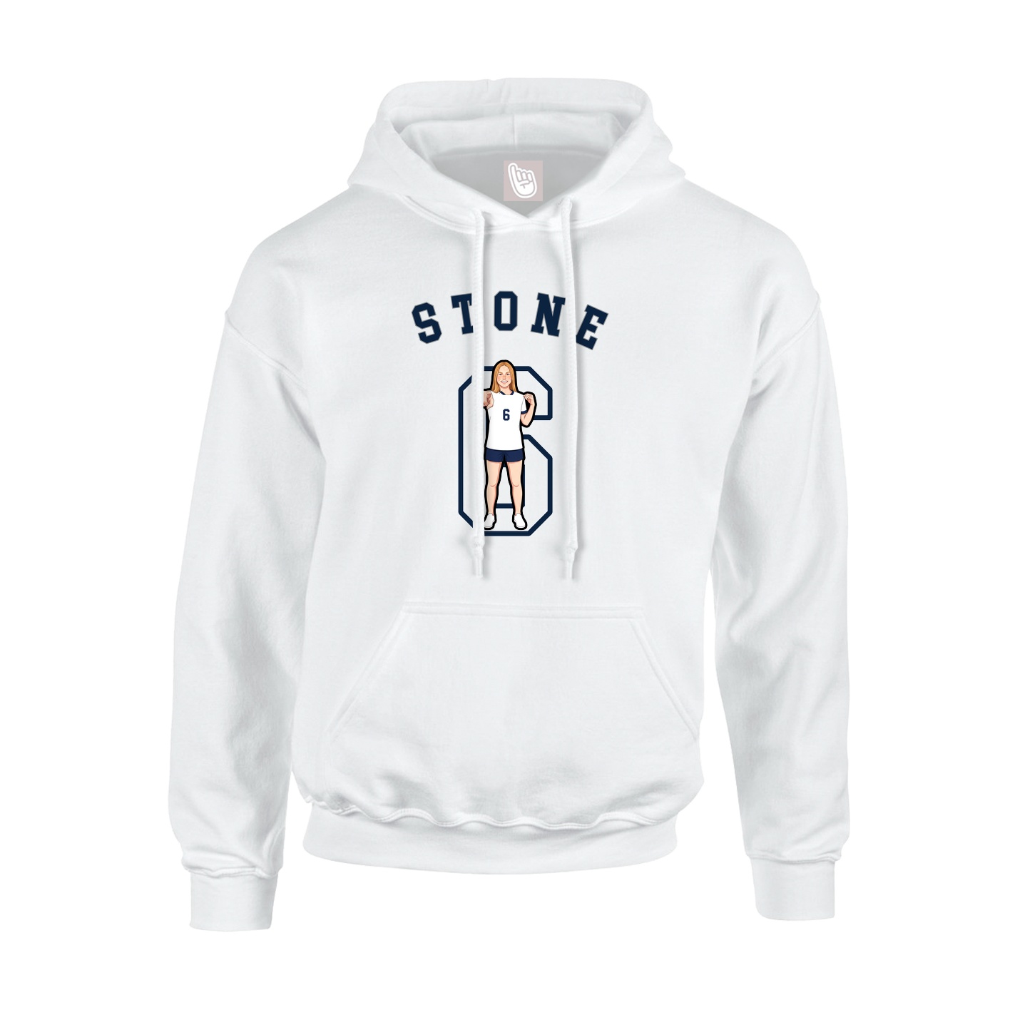 Youth Hoodie — Shirsey Arch in White