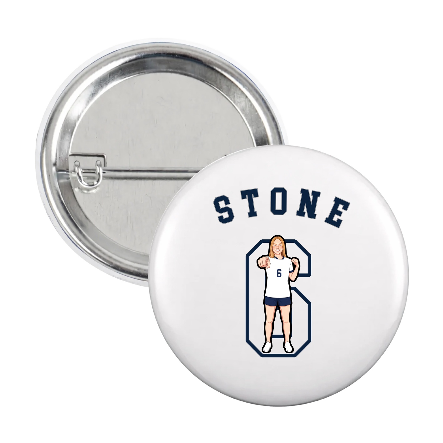 Game Day Button — Shirsey Arch in White