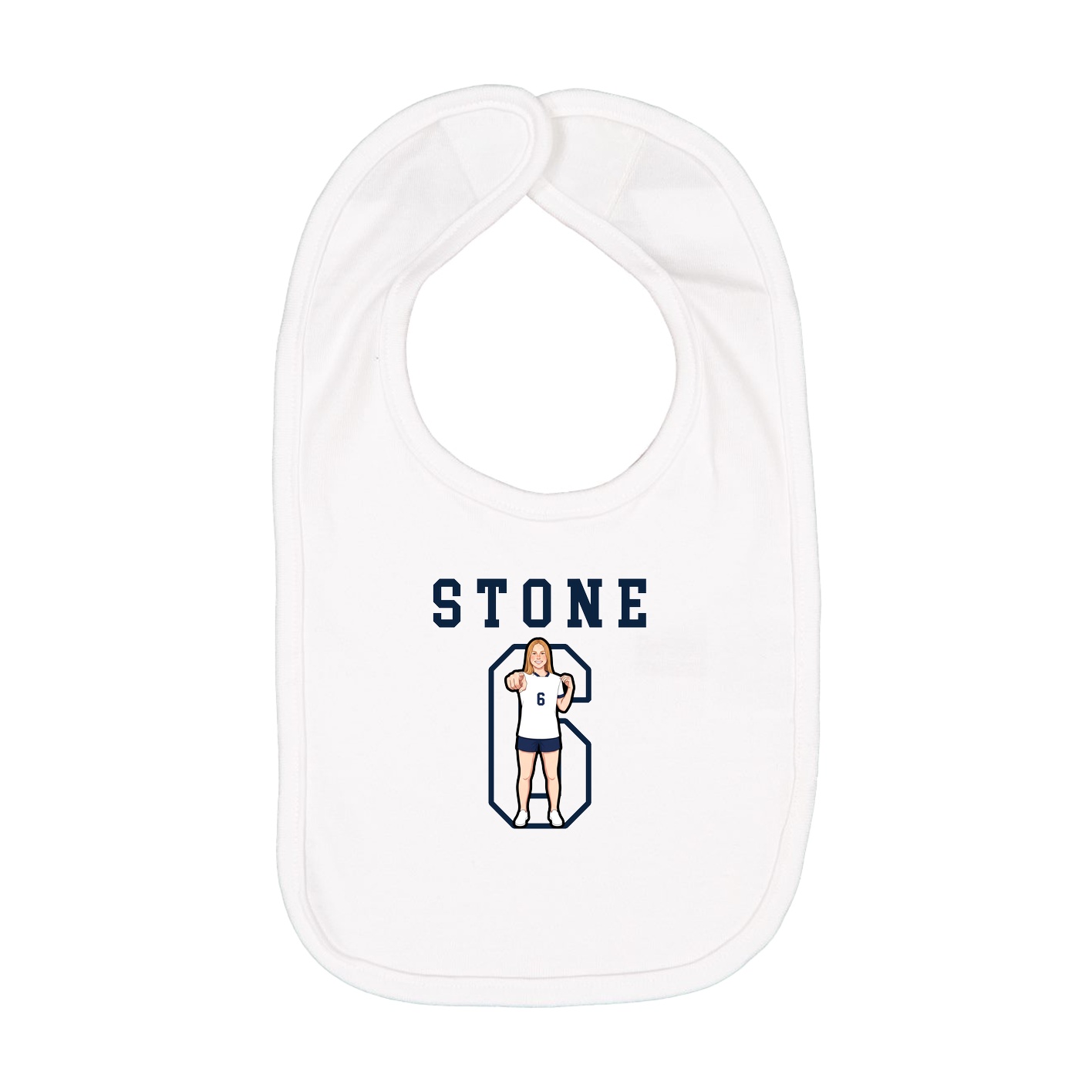 Infant Bib — Shirsey in White