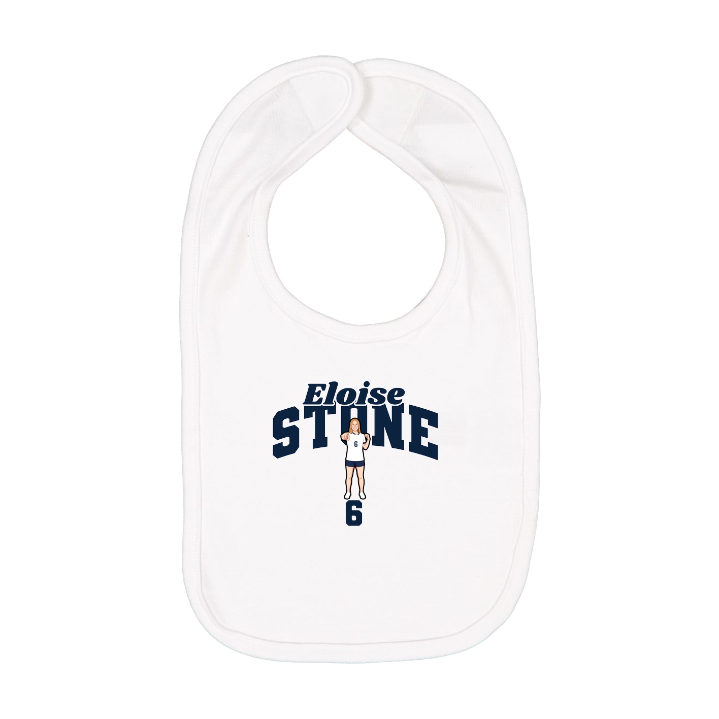 Infant Bib — Signature Arch in White