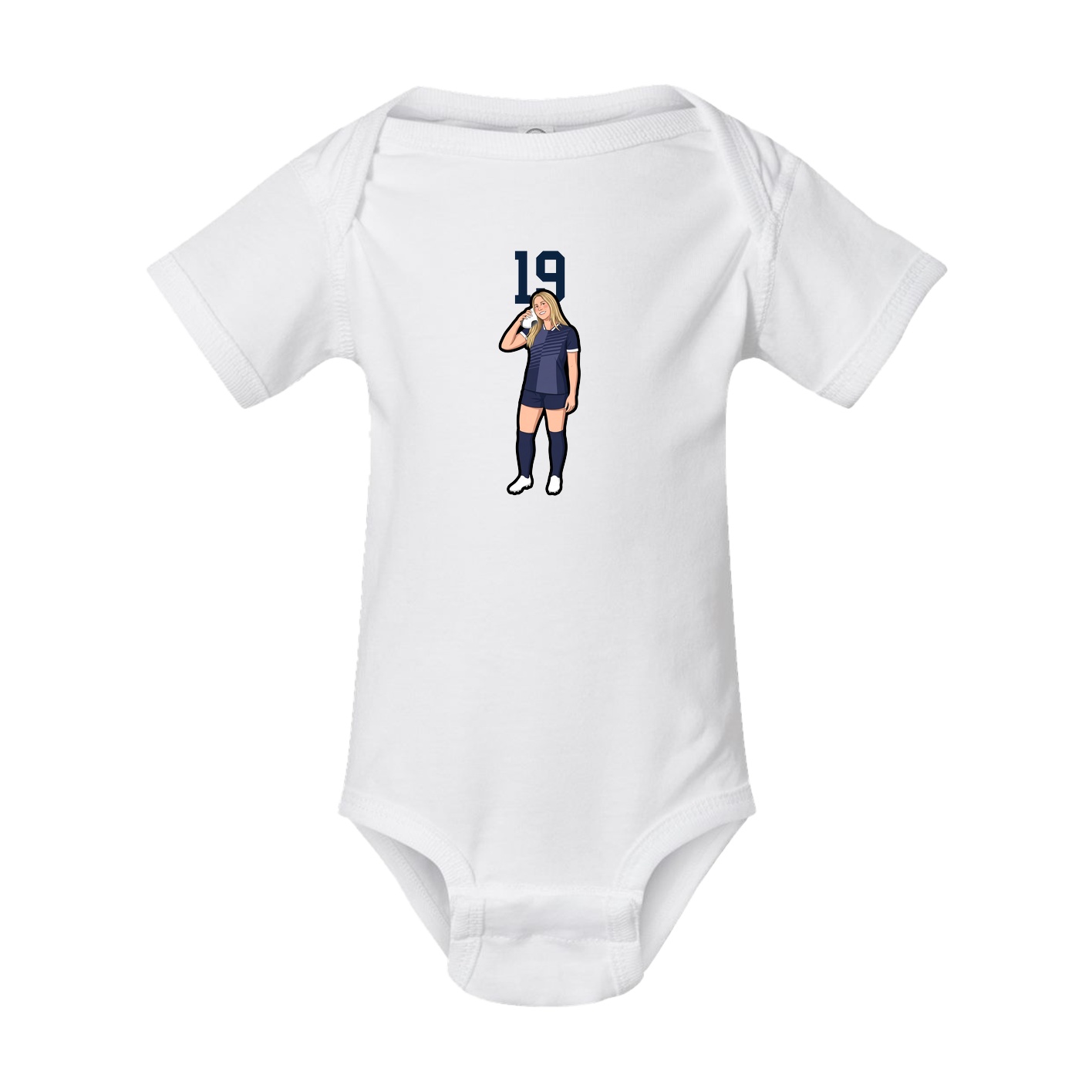 Baby Onesie — Number Top in White