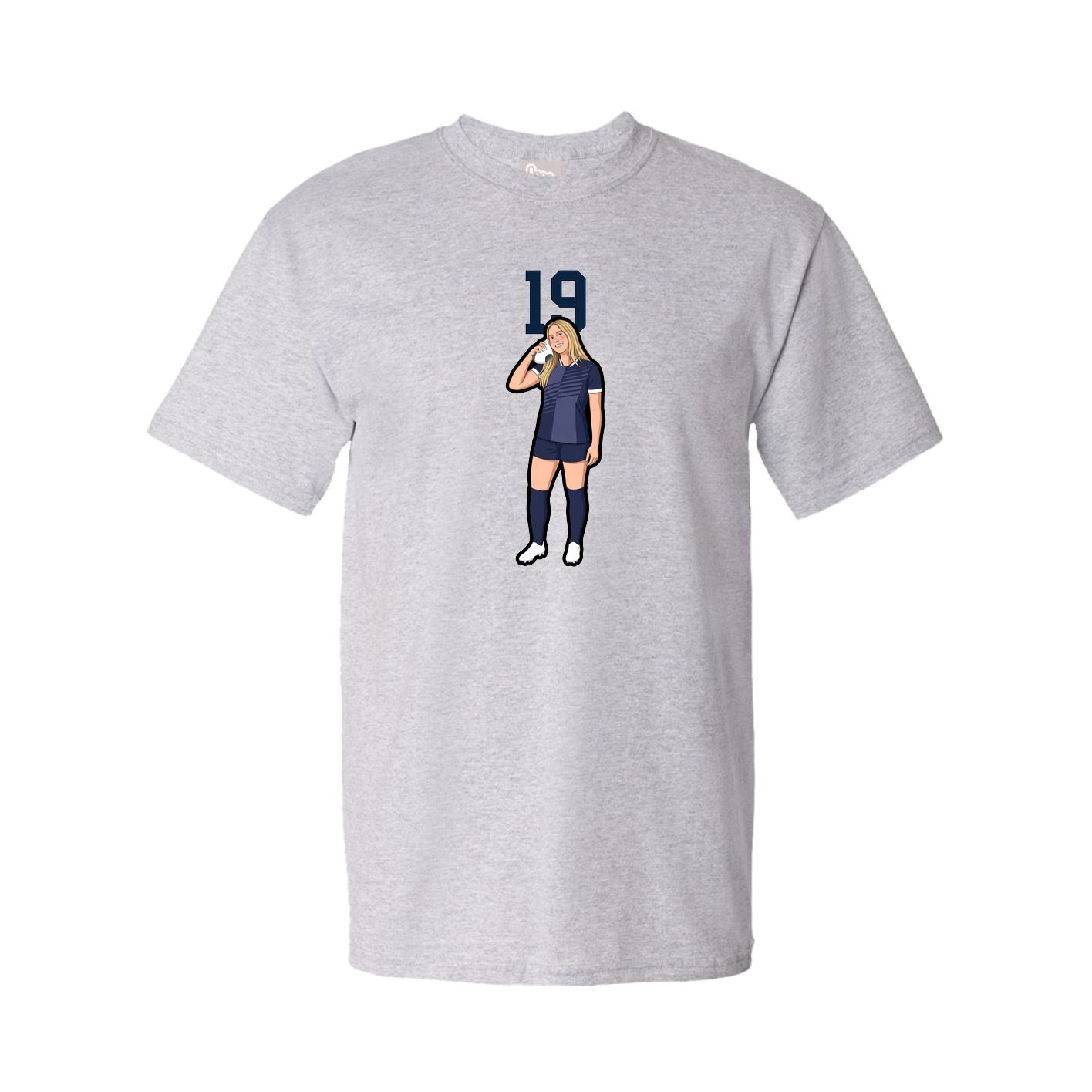 Youth Tee — Number Top in Grey