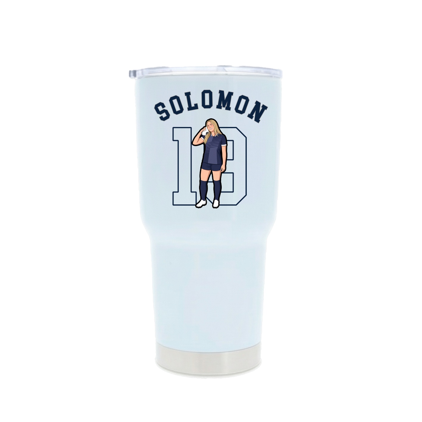 30oz Stainless Steel Tumbler — Shirsey Arch in White