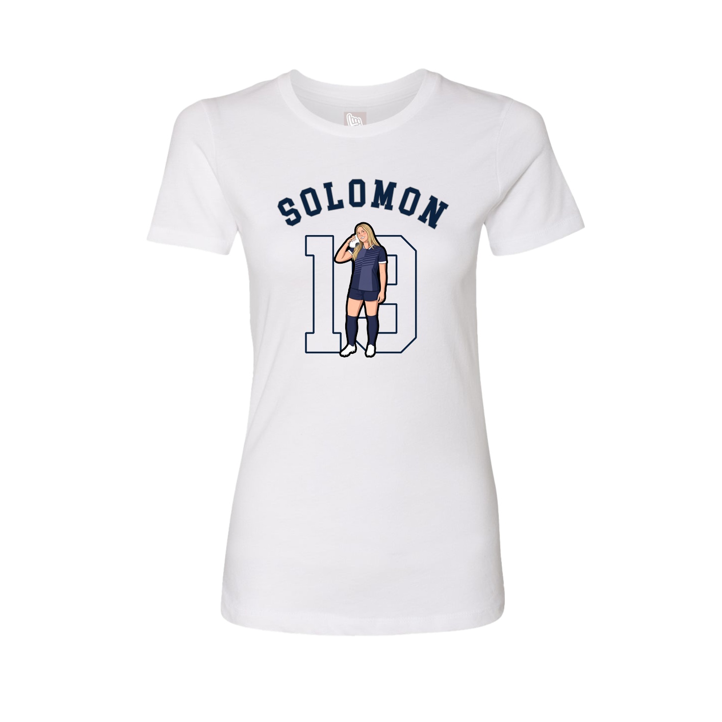 Fitted Women's Tee — Shirsey Arch in White