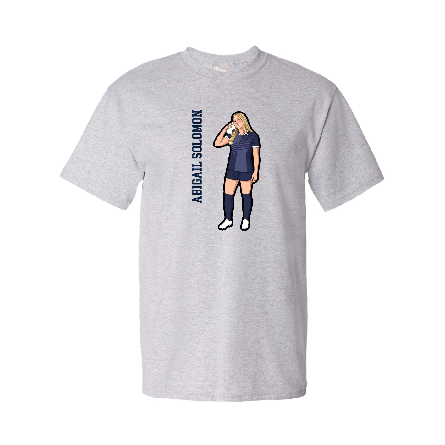 Tee — Name Vertical in Grey