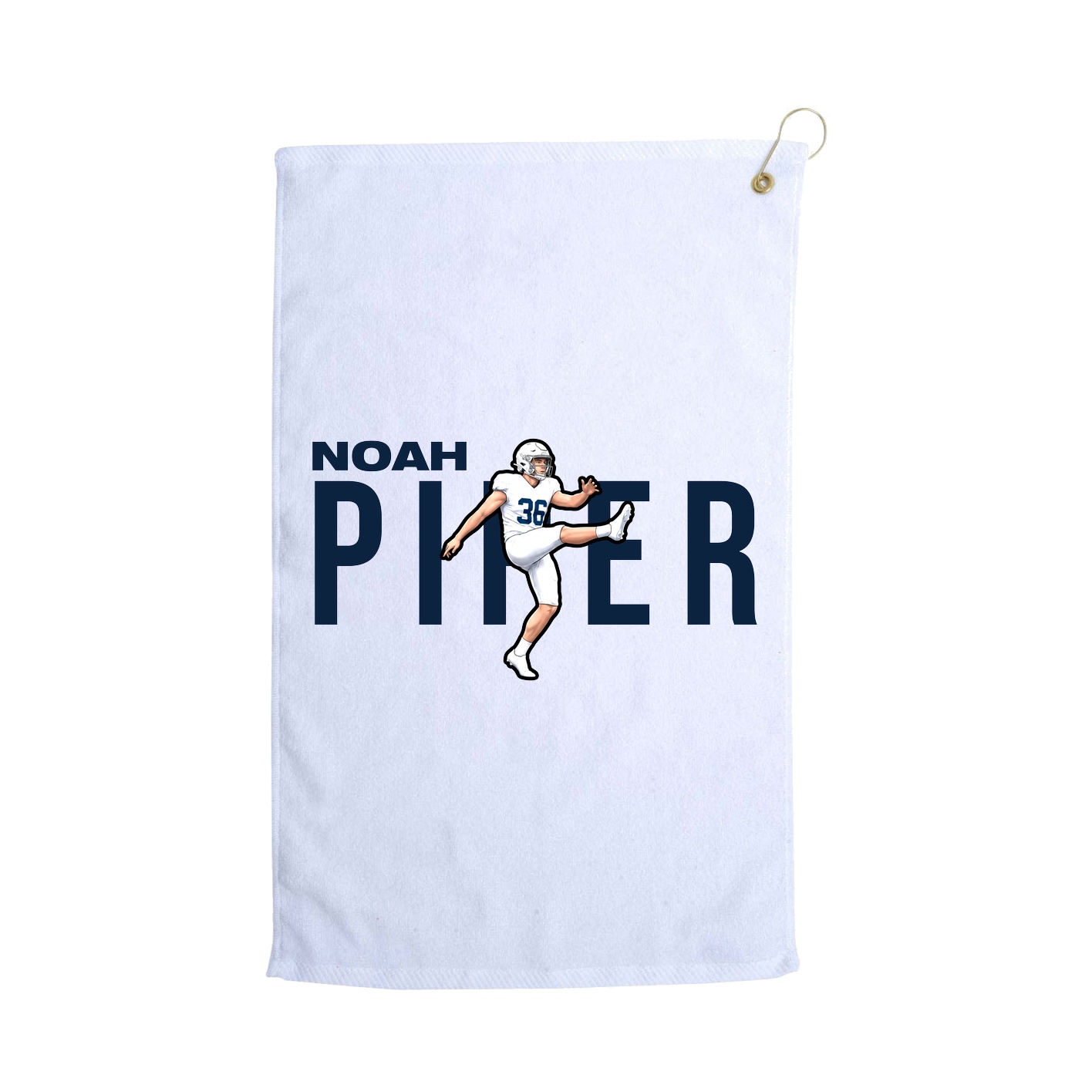 Golf Towel — Player Name in White