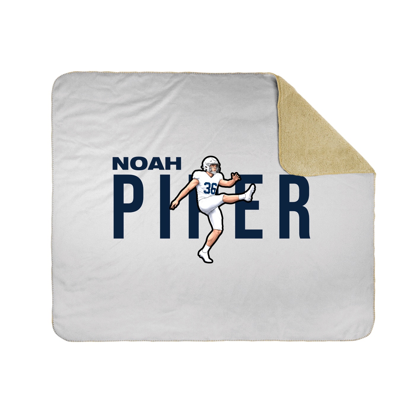 Throw Blanket — Player Name in White