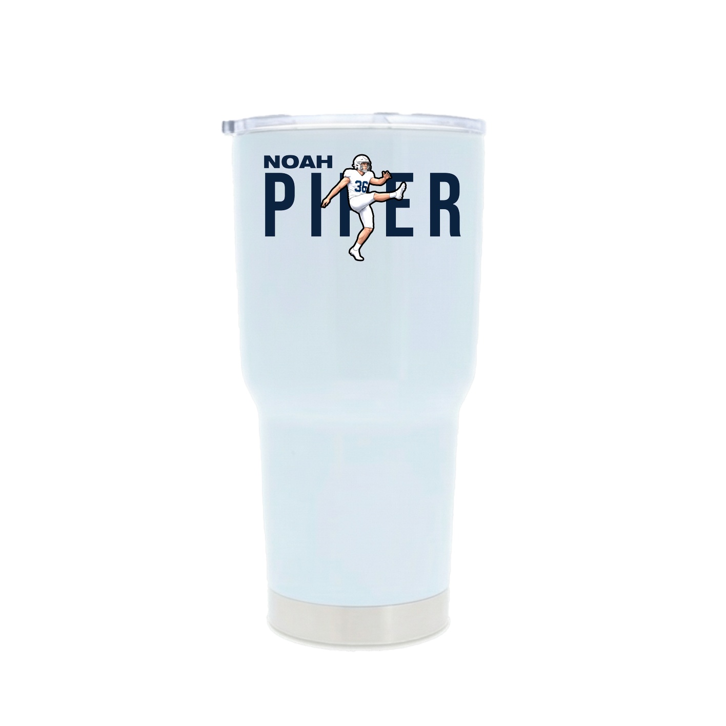 30oz Stainless Steel Tumbler — Player Name in White