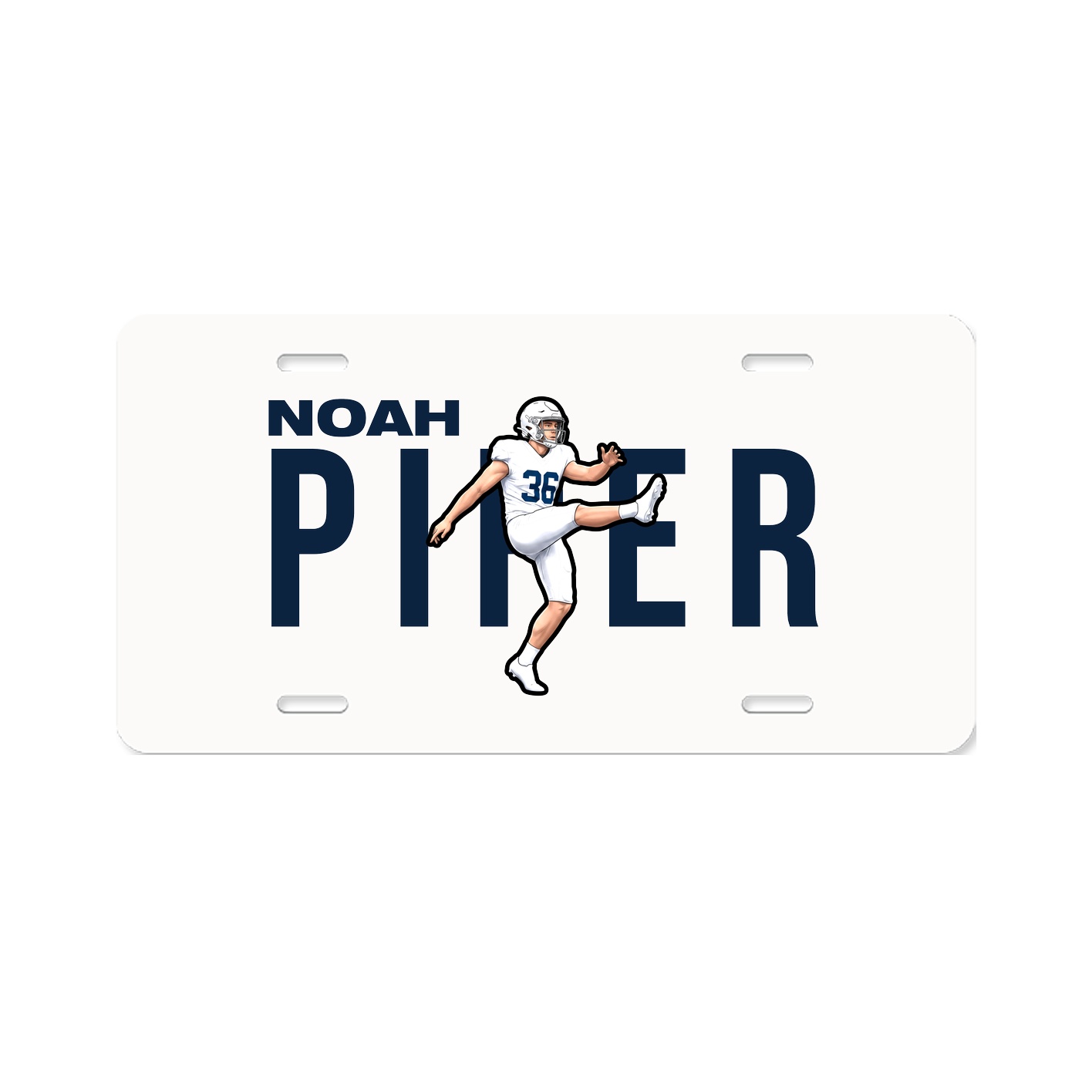 License Plate — Player Name in Classic