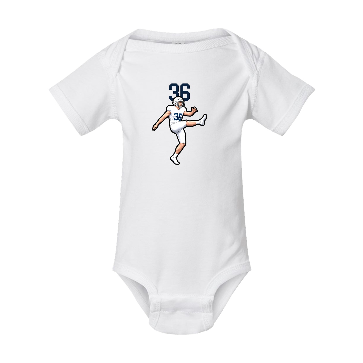 Baby Onesie — Number Top in White