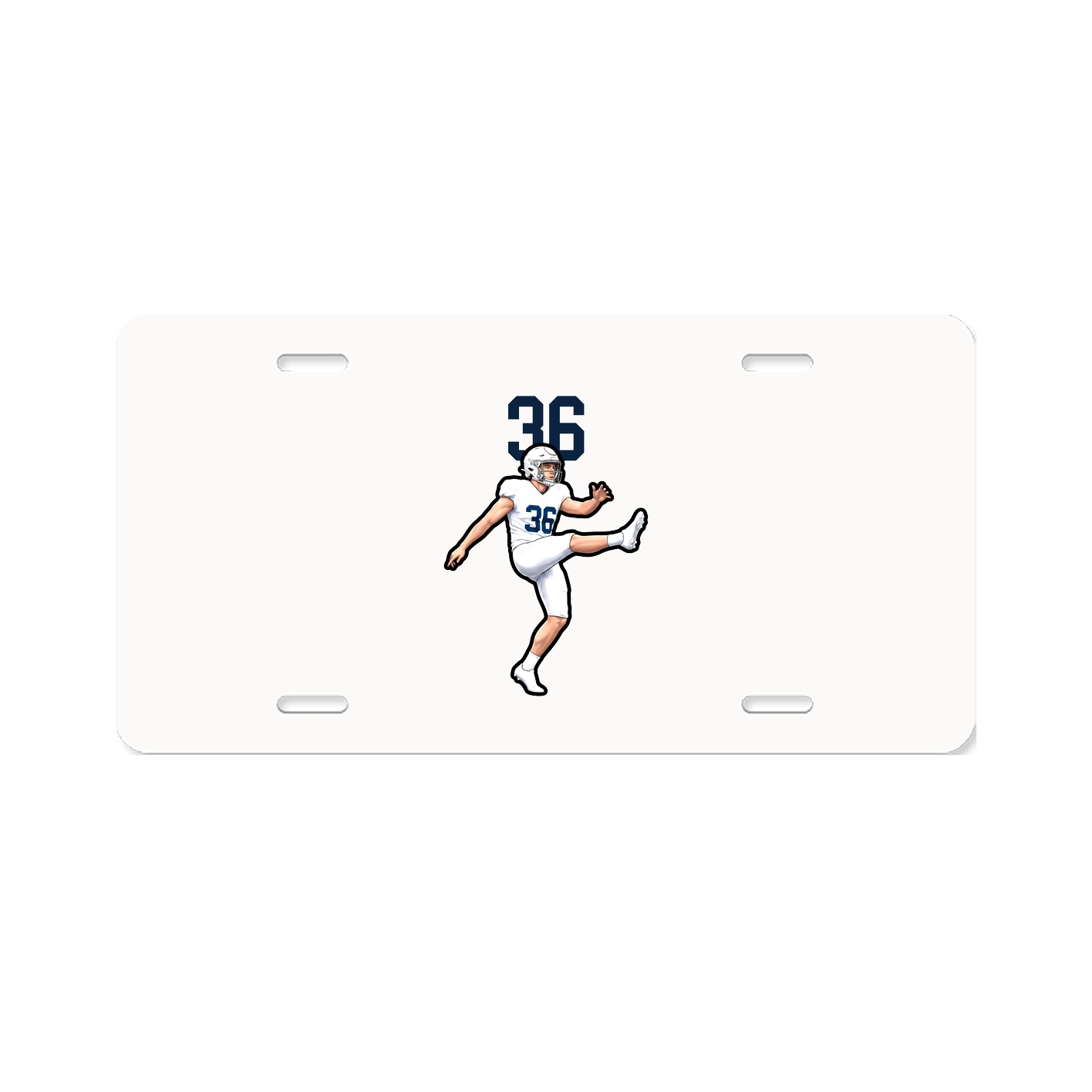 License Plate — Number Top in Classic
