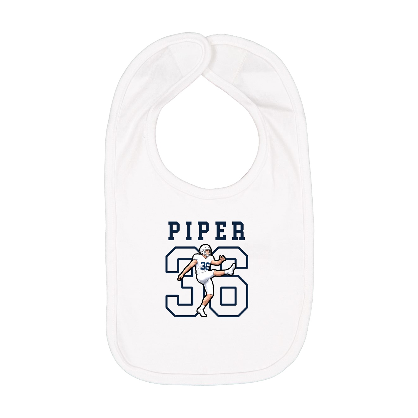 Infant Bib — Shirsey in White
