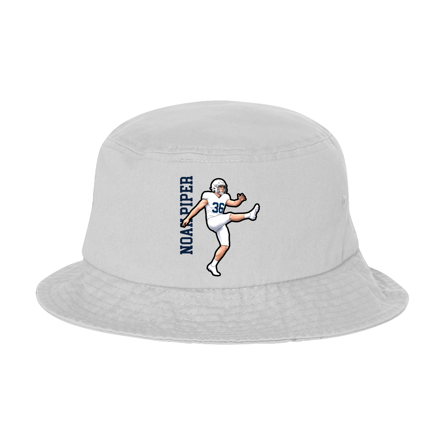 Bucket Cap — Name Vertical in White