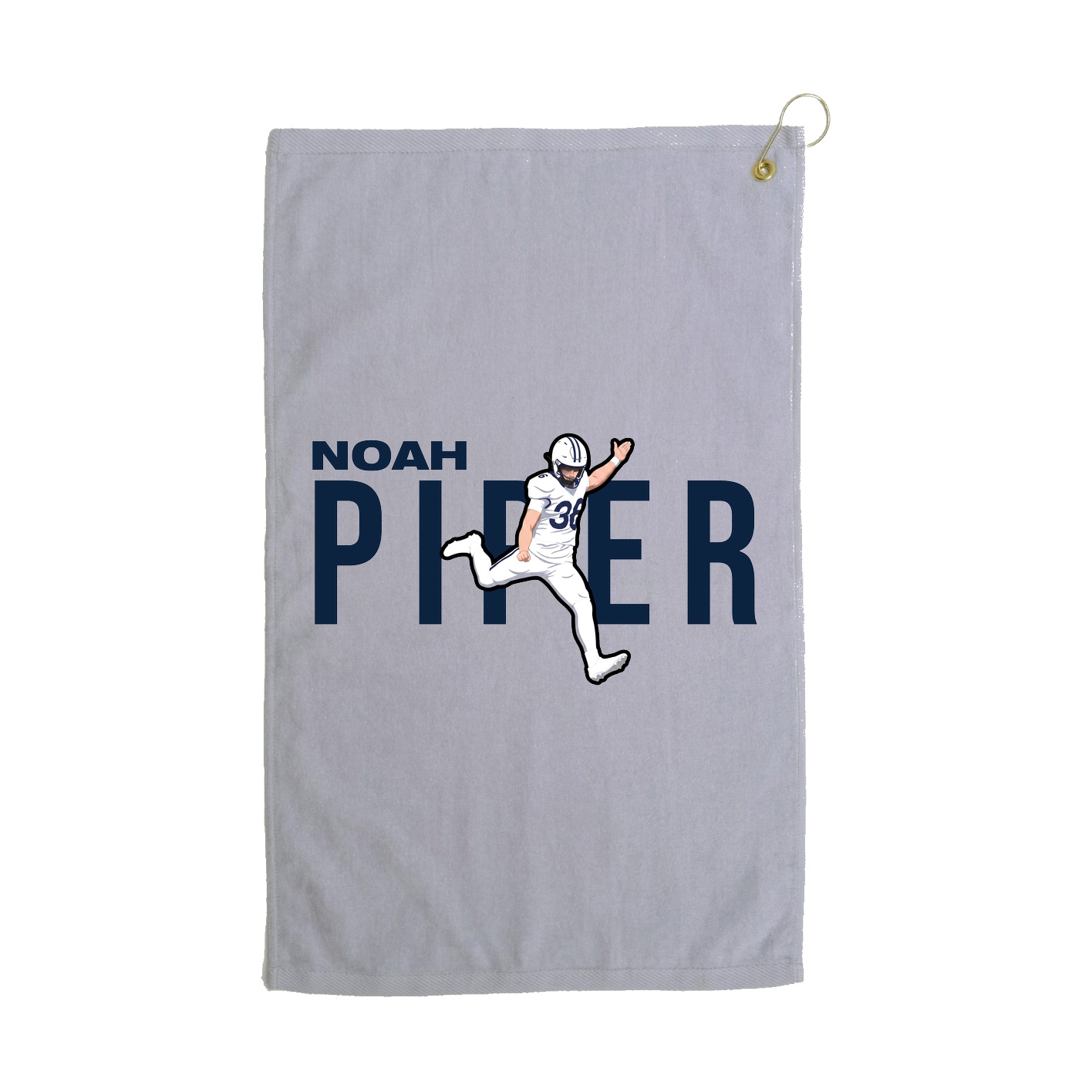 Golf Towel — Player Name in Grey