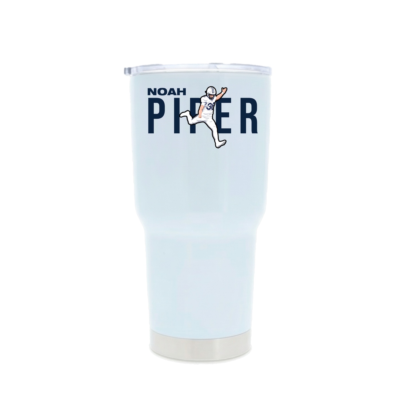 30oz Stainless Steel Tumbler — Player Name in White