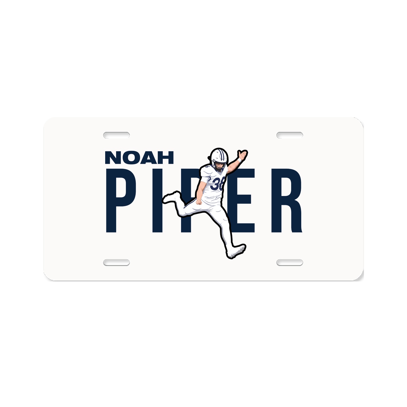 License Plate — Player Name in Classic
