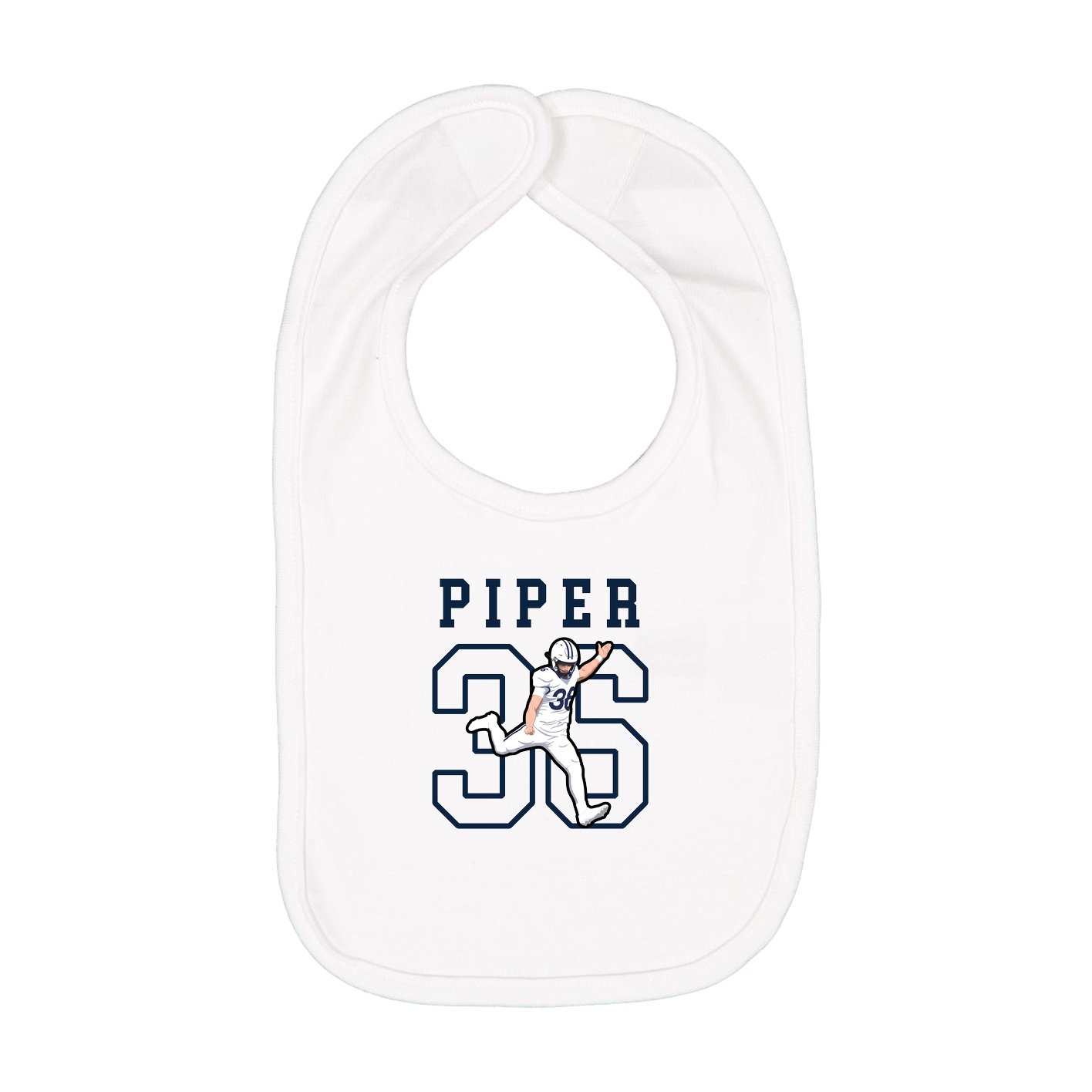 Infant Bib — Shirsey in White