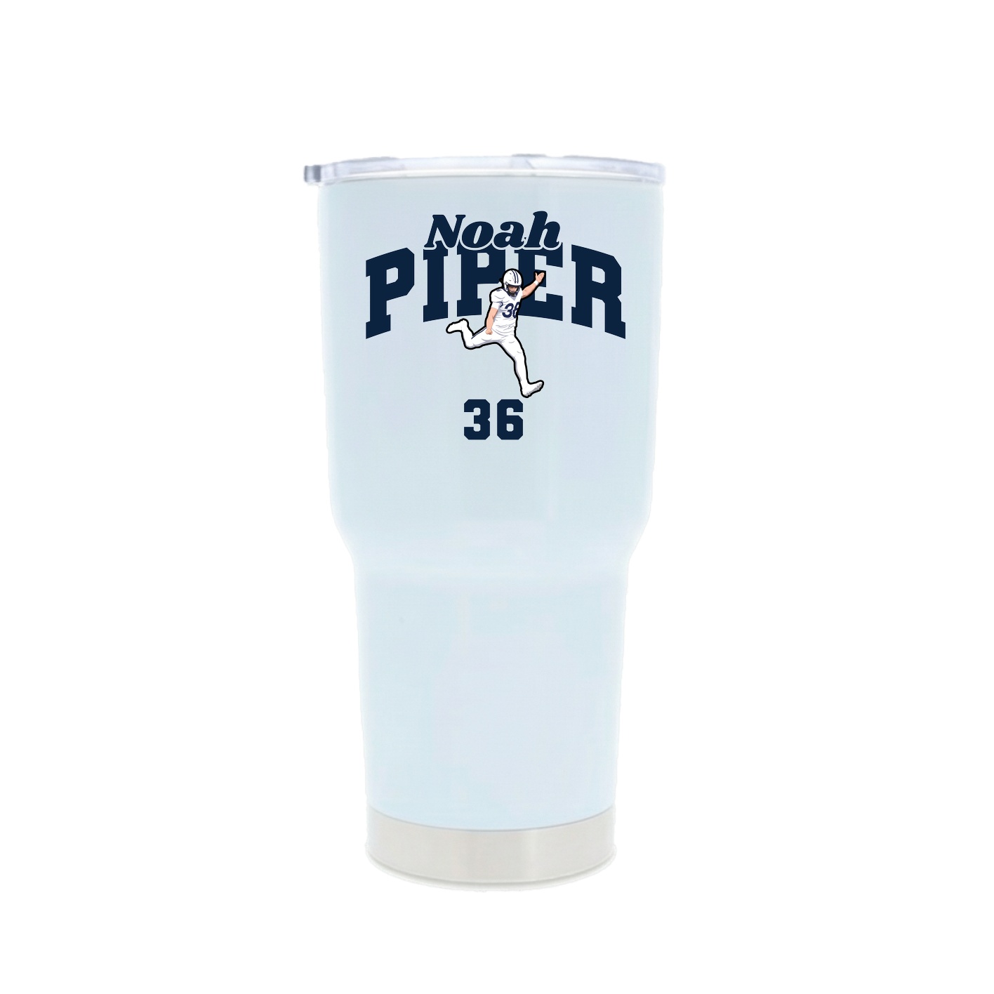 30oz Stainless Steel Tumbler — Signature Arch in White