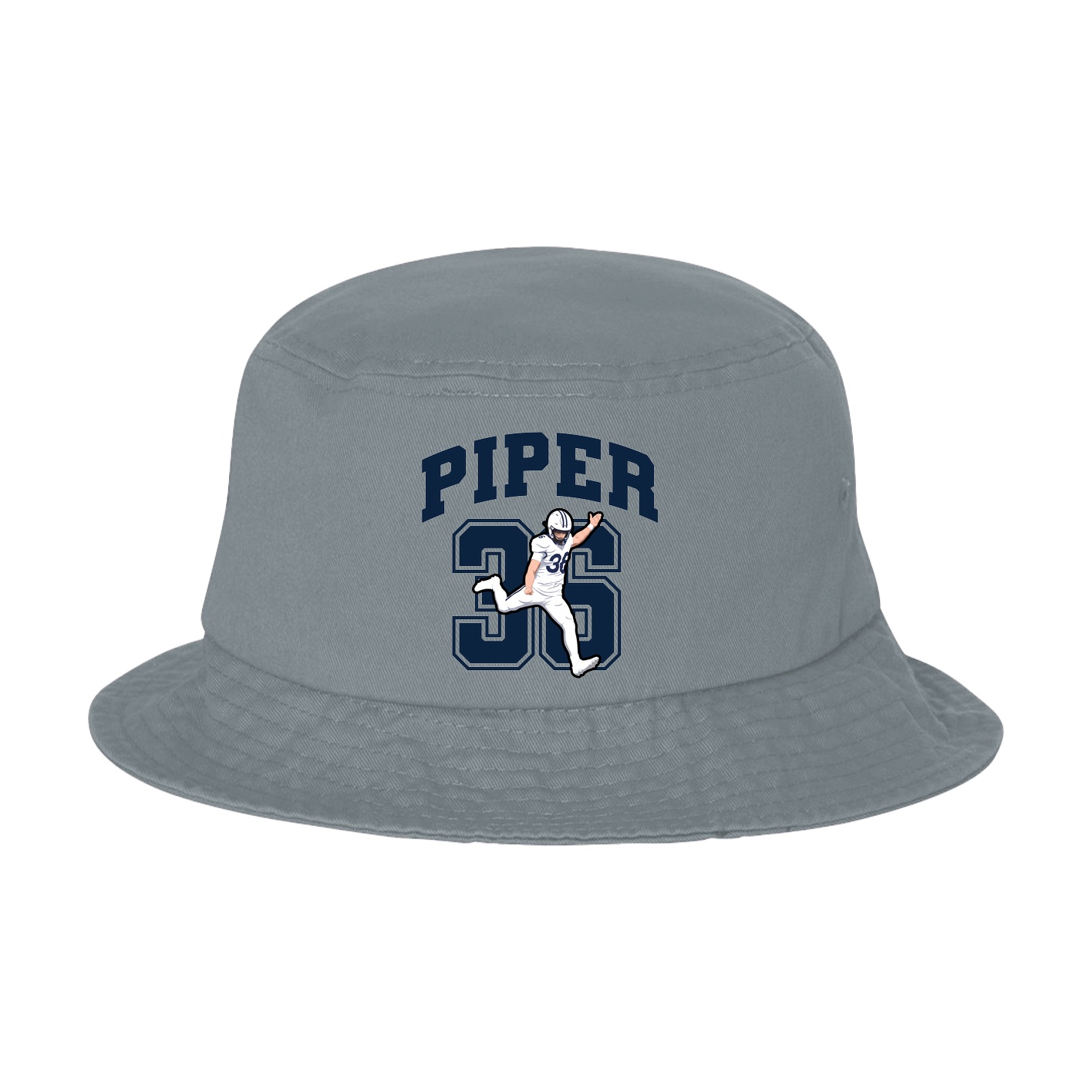 Bucket Cap — Number in Grey