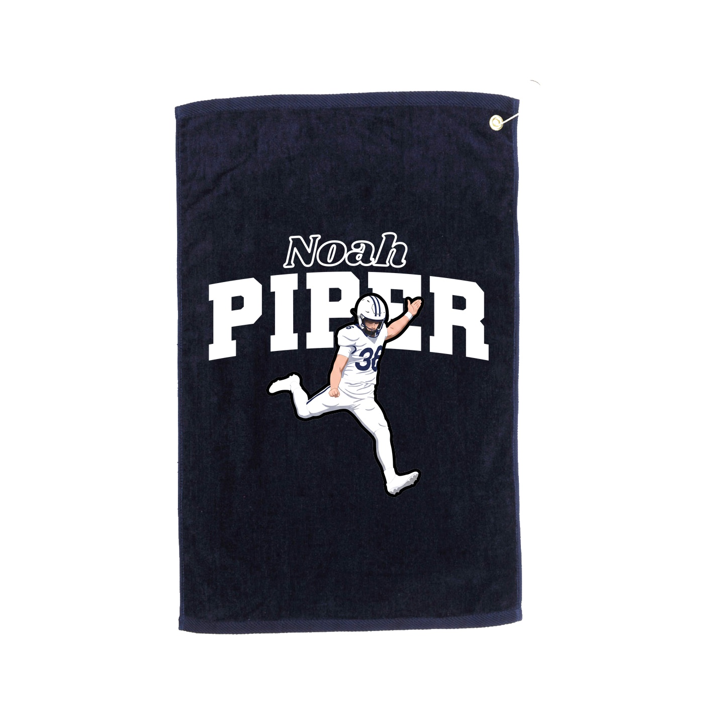 Golf Towel — Name Arch in Navy