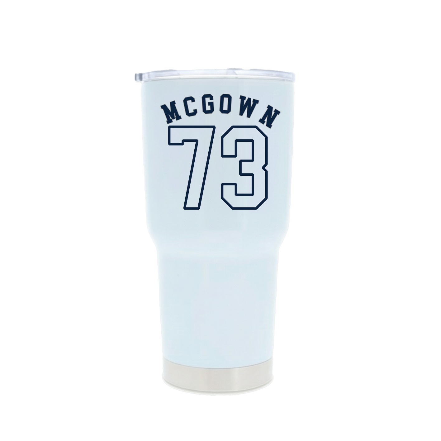 30oz Stainless Steel Tumbler — Shirsey Arch in White