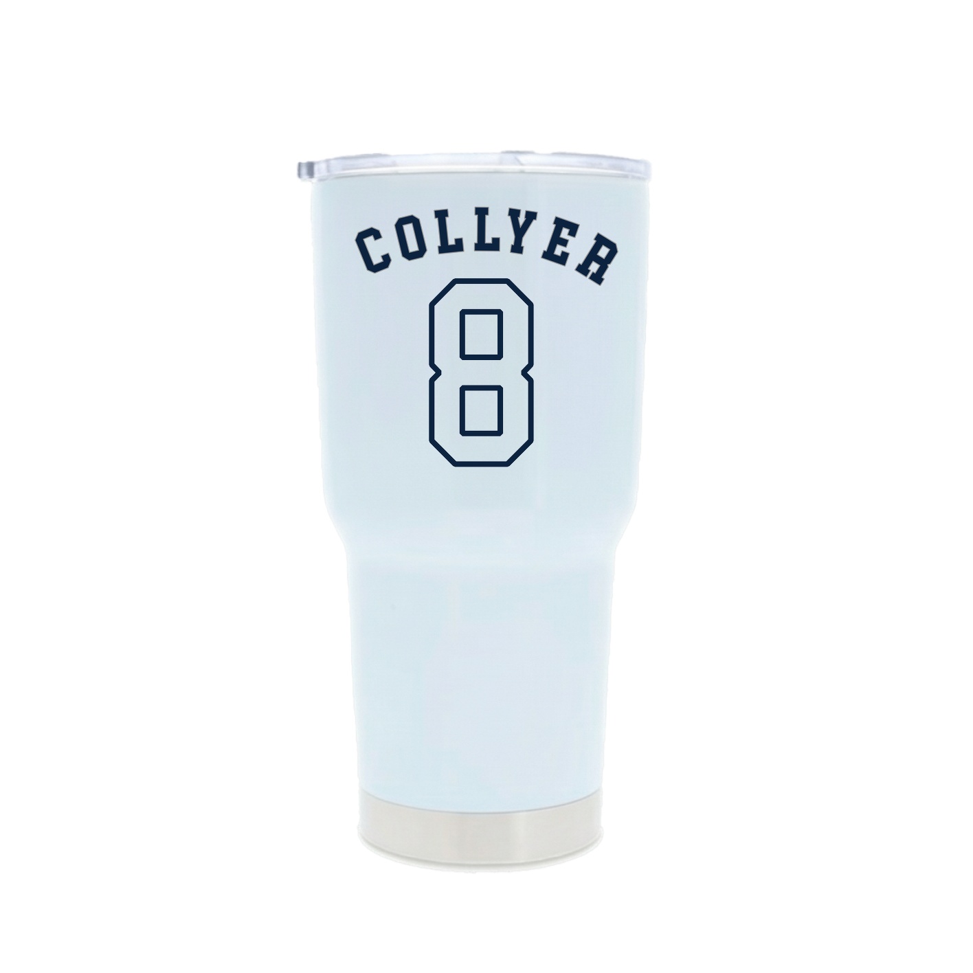 30oz Stainless Steel Tumbler — Shirsey Arch in White