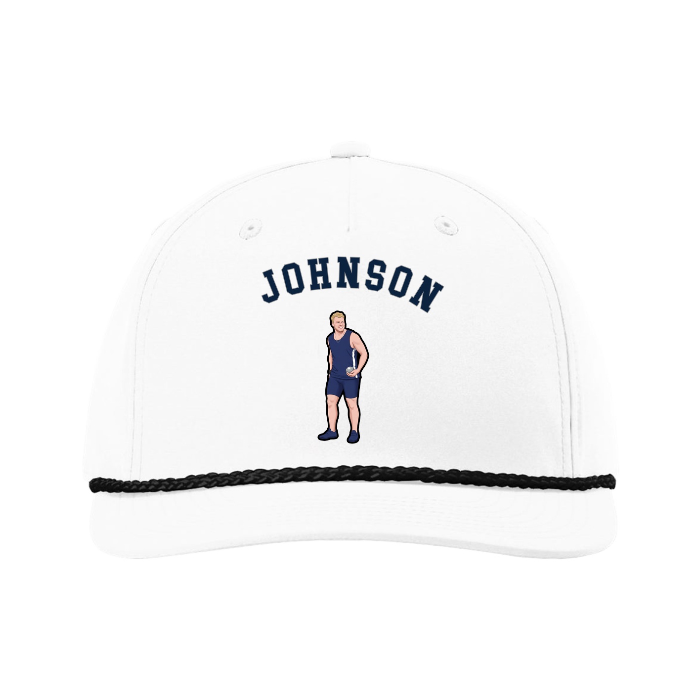 Five-Panel Classic Rope Cap — Shirsey Arch in White