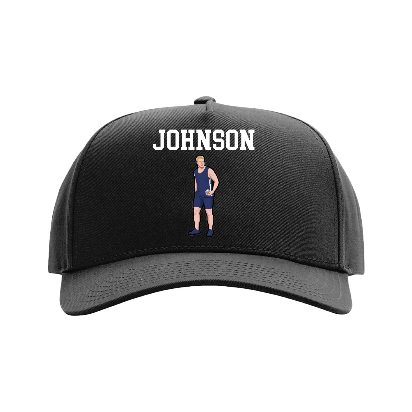 Full Fabric Five-Panel Champ Cap — Shirsey in Black