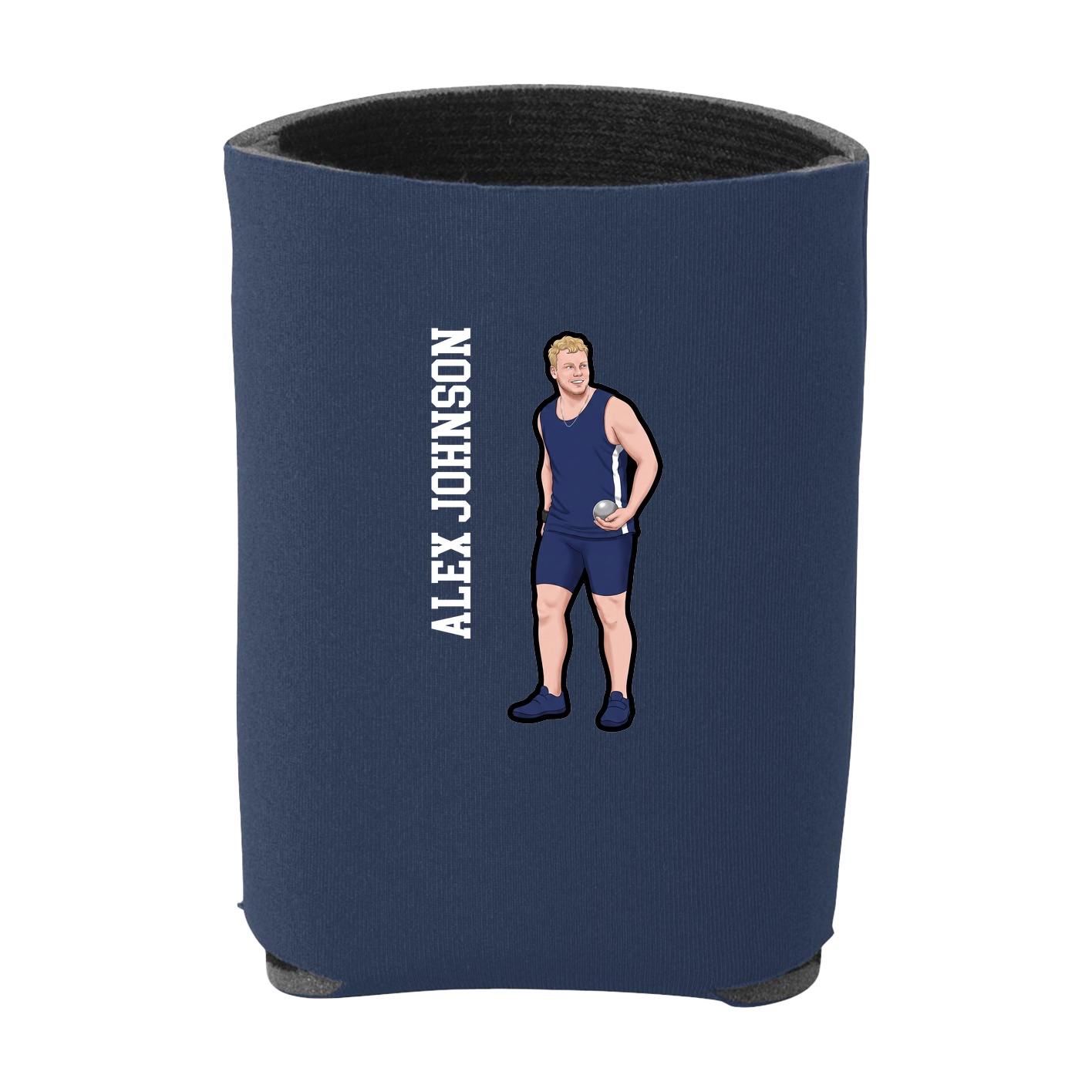 Can Holder — Name Vertical in Navy