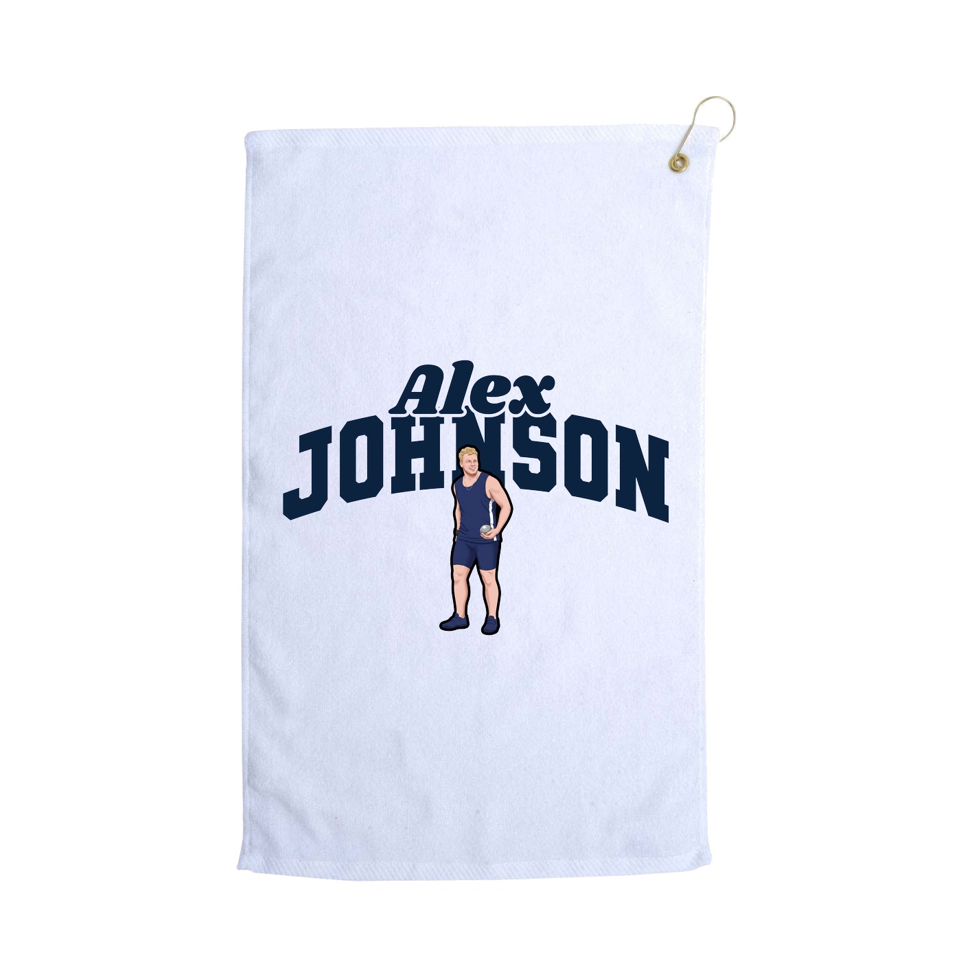 Golf Towel — Signature Arch in White
