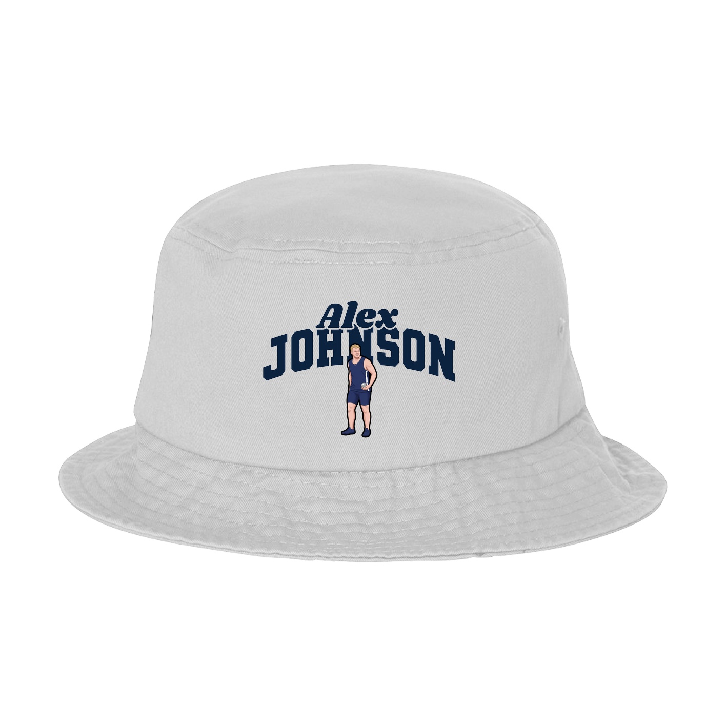 Bucket Cap — Signature Arch in White
