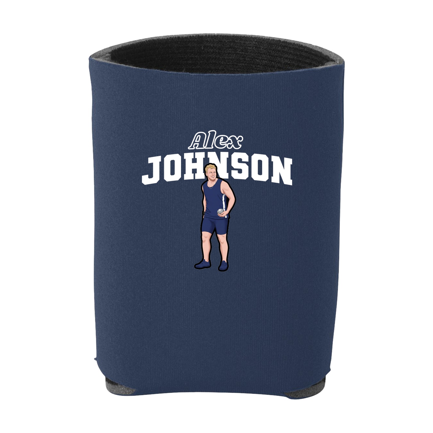 Can Holder — Name Arch in Navy