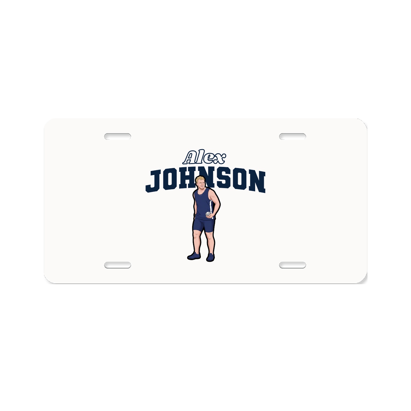 License Plate — Name Arch in Classic