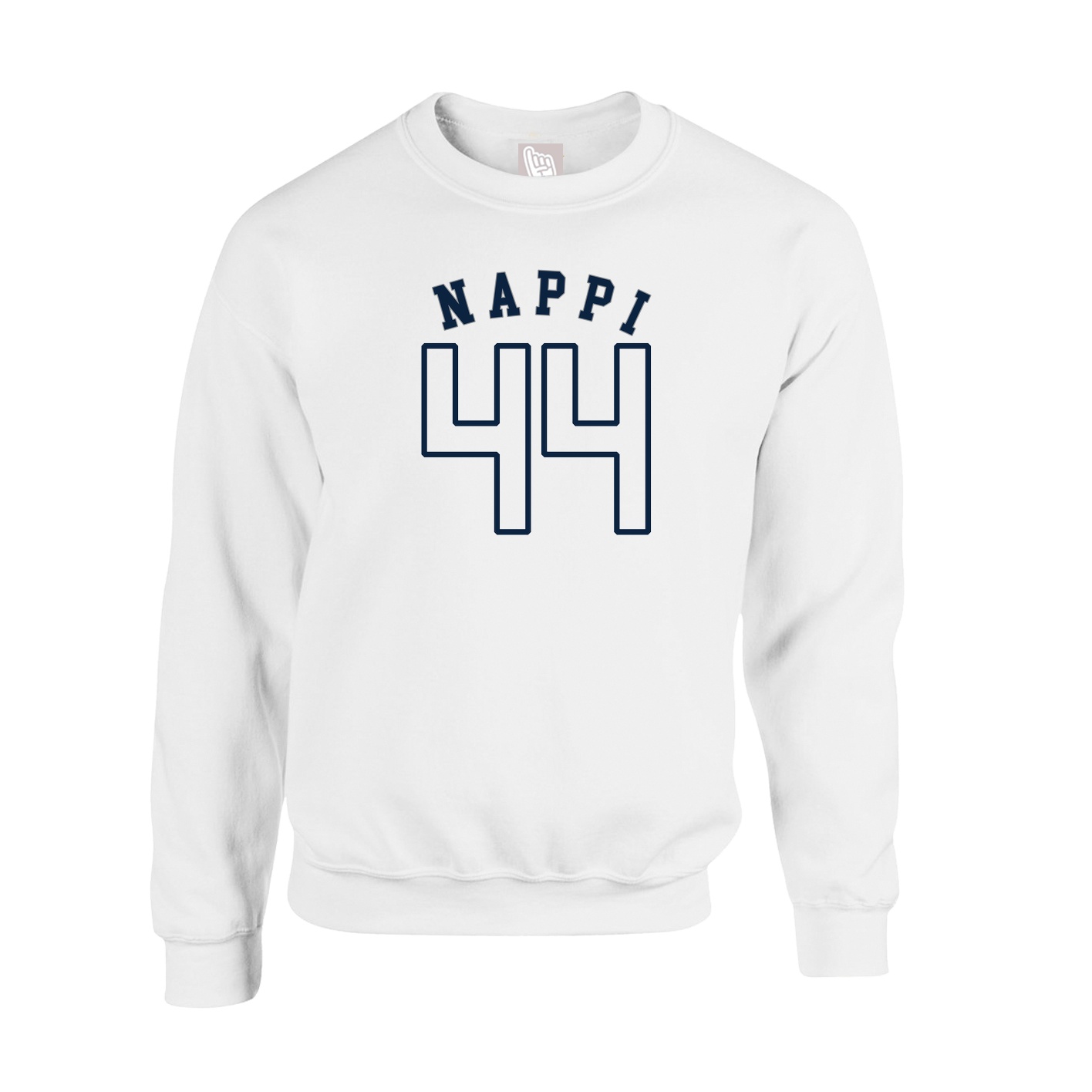Fleece Crew — Shirsey Arch in White