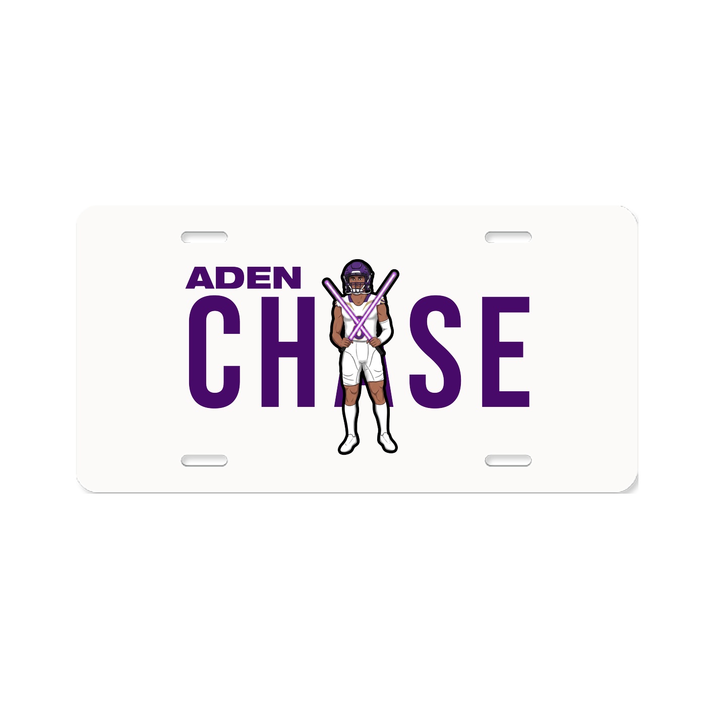 License Plate — Player Name in Classic